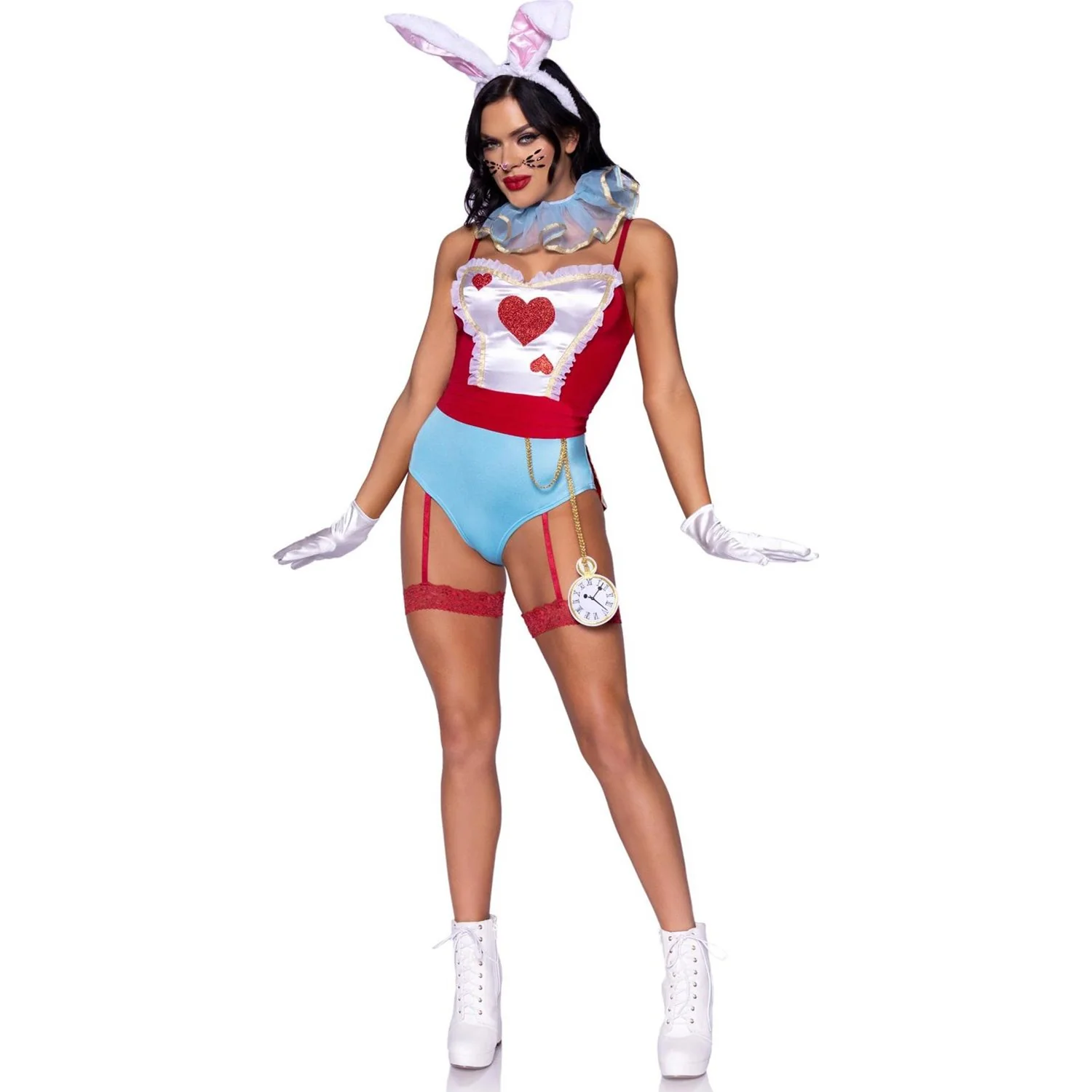 Leg Avenue - Womens 4 Piece Wonderland White Rabbit Costume