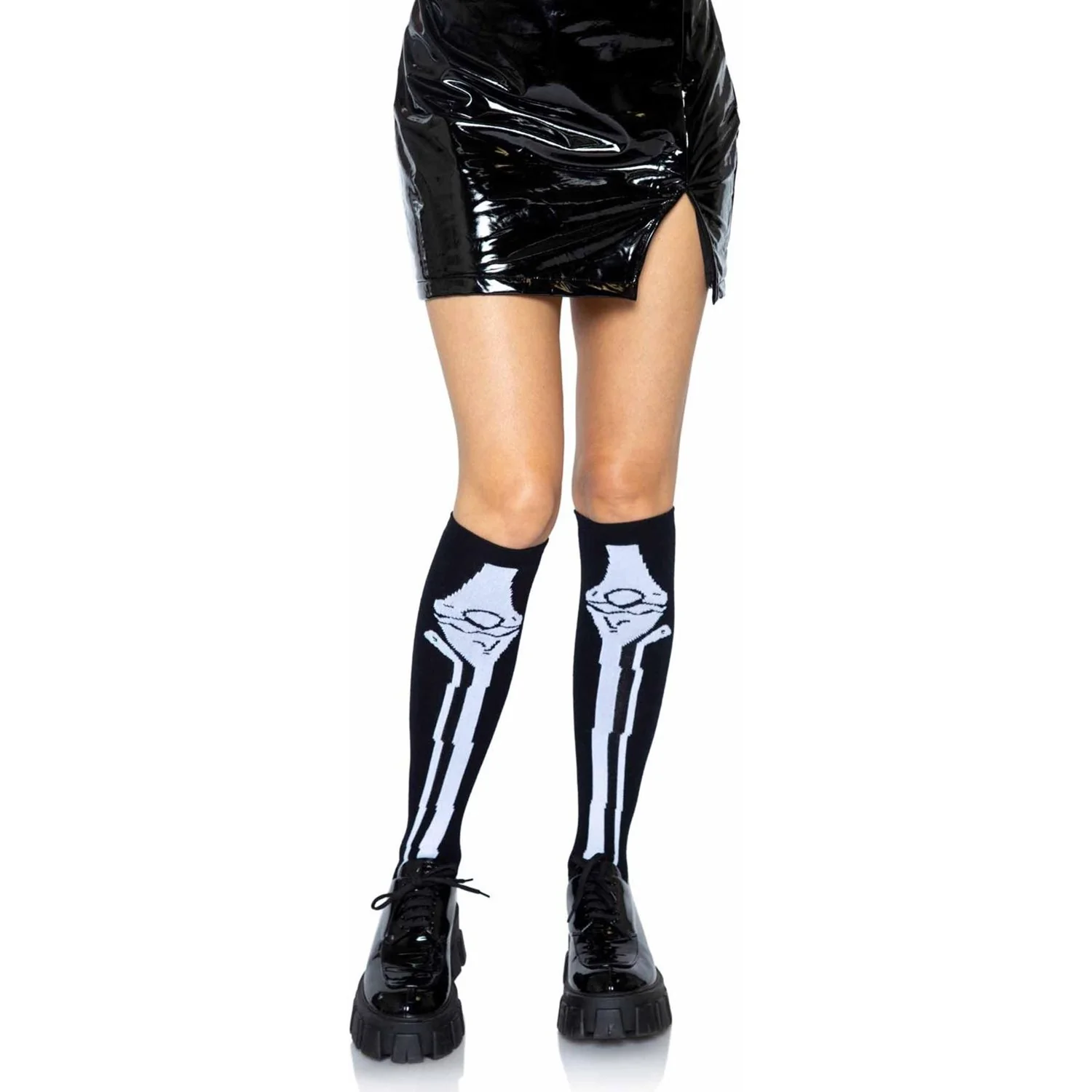 Leg Avenue - Womens Acrylic Skeleton Over the Knee Socks - Image 2