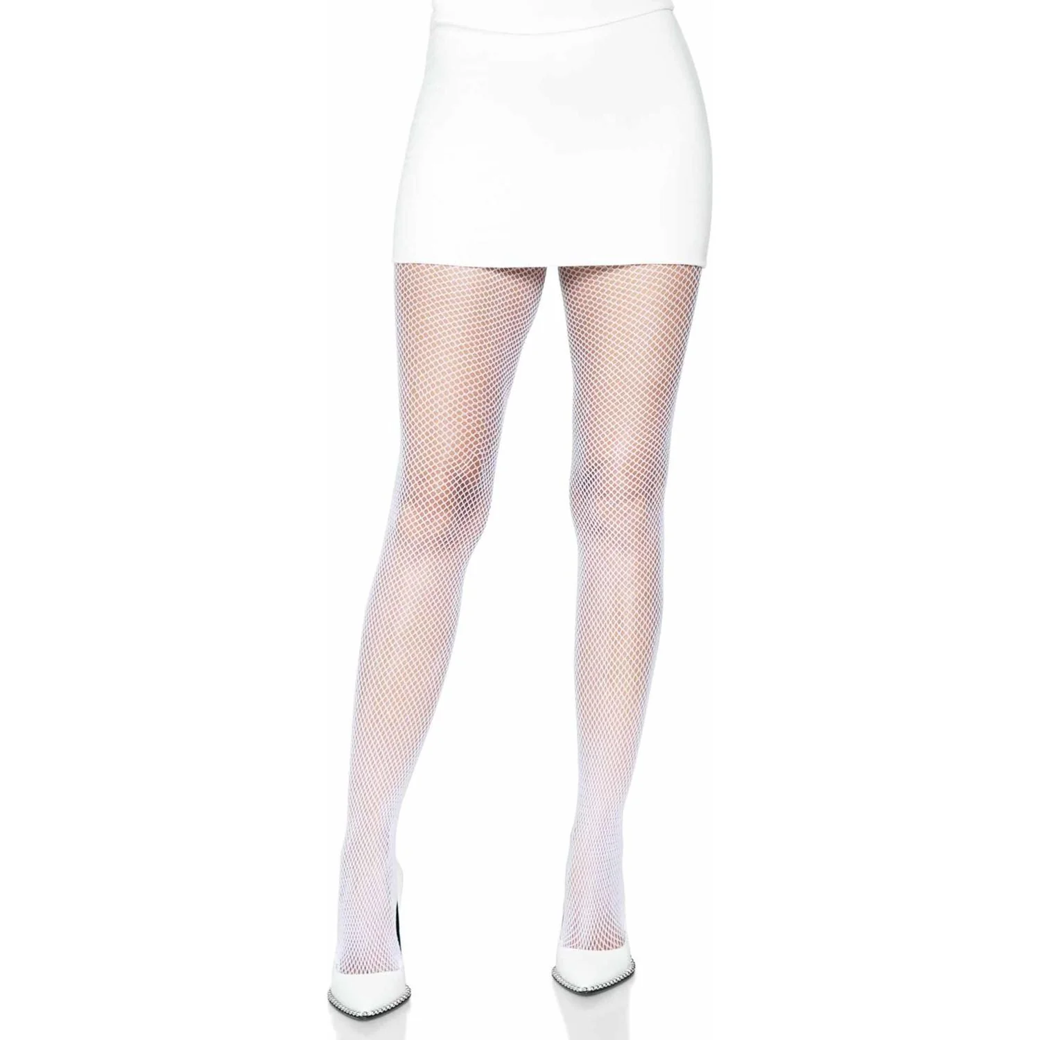 Leg Avenue - Womens Crotchless Fishnet Tights - Image 2