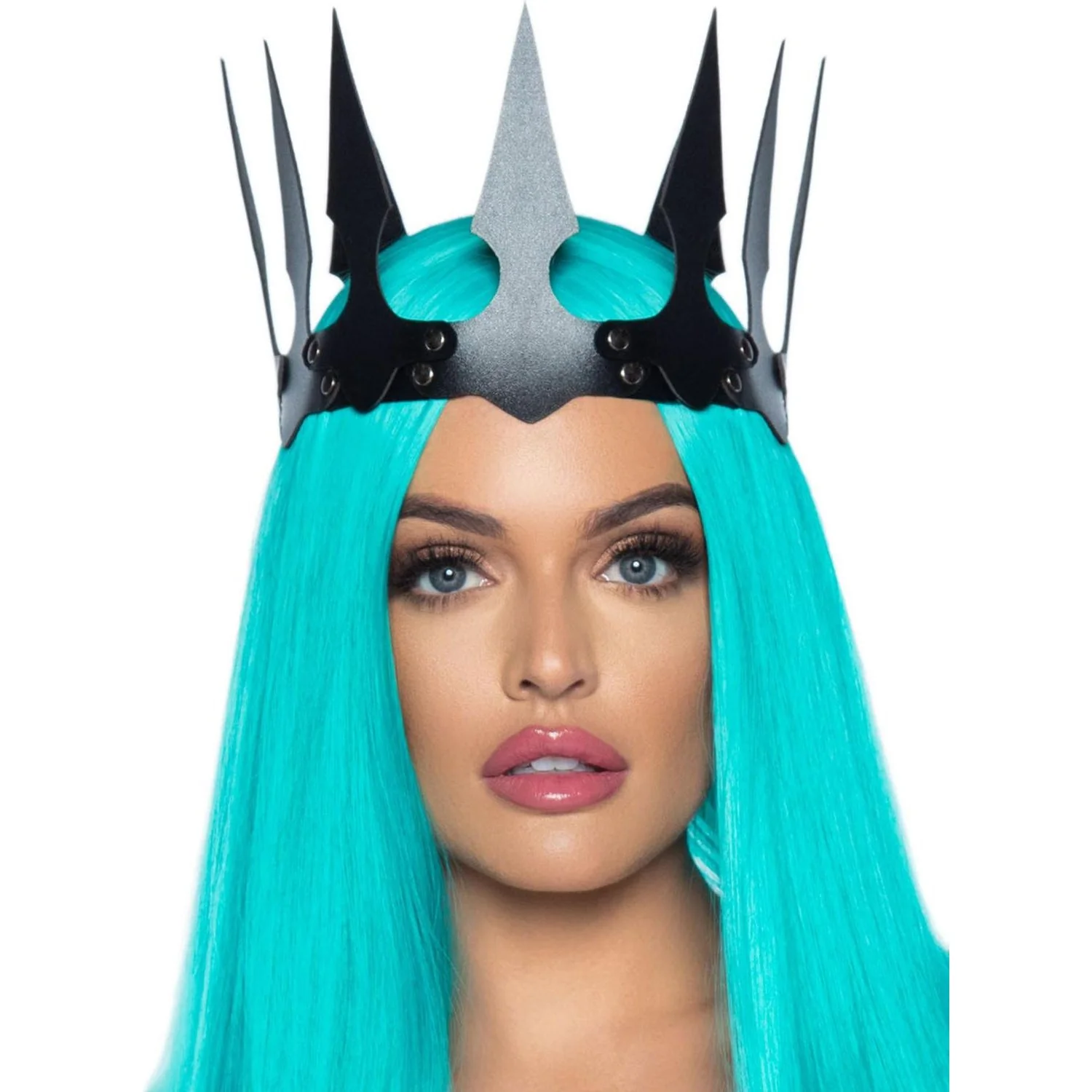 Leg Avenue - Womens Faux Leather Spiked Crown - Image 3