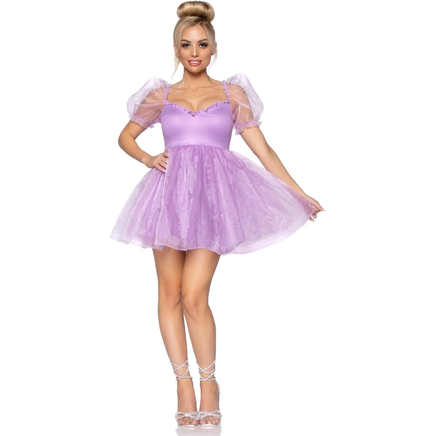 Leg Avenue - Womens Frosted Organza Babydoll Dress - Image 7