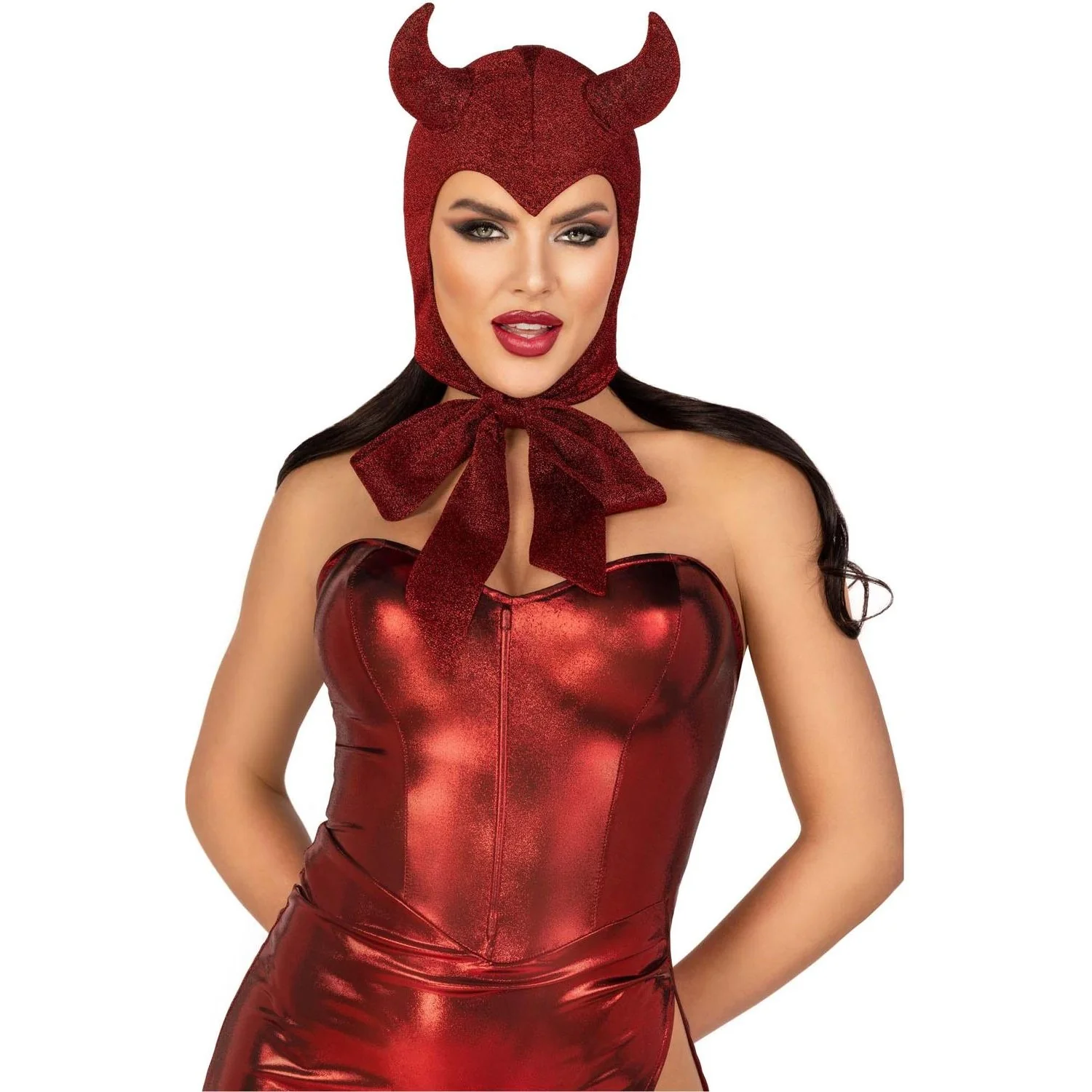 Leg Avenue - Womens Glitter Shimmer Vintage Devil Bonnet