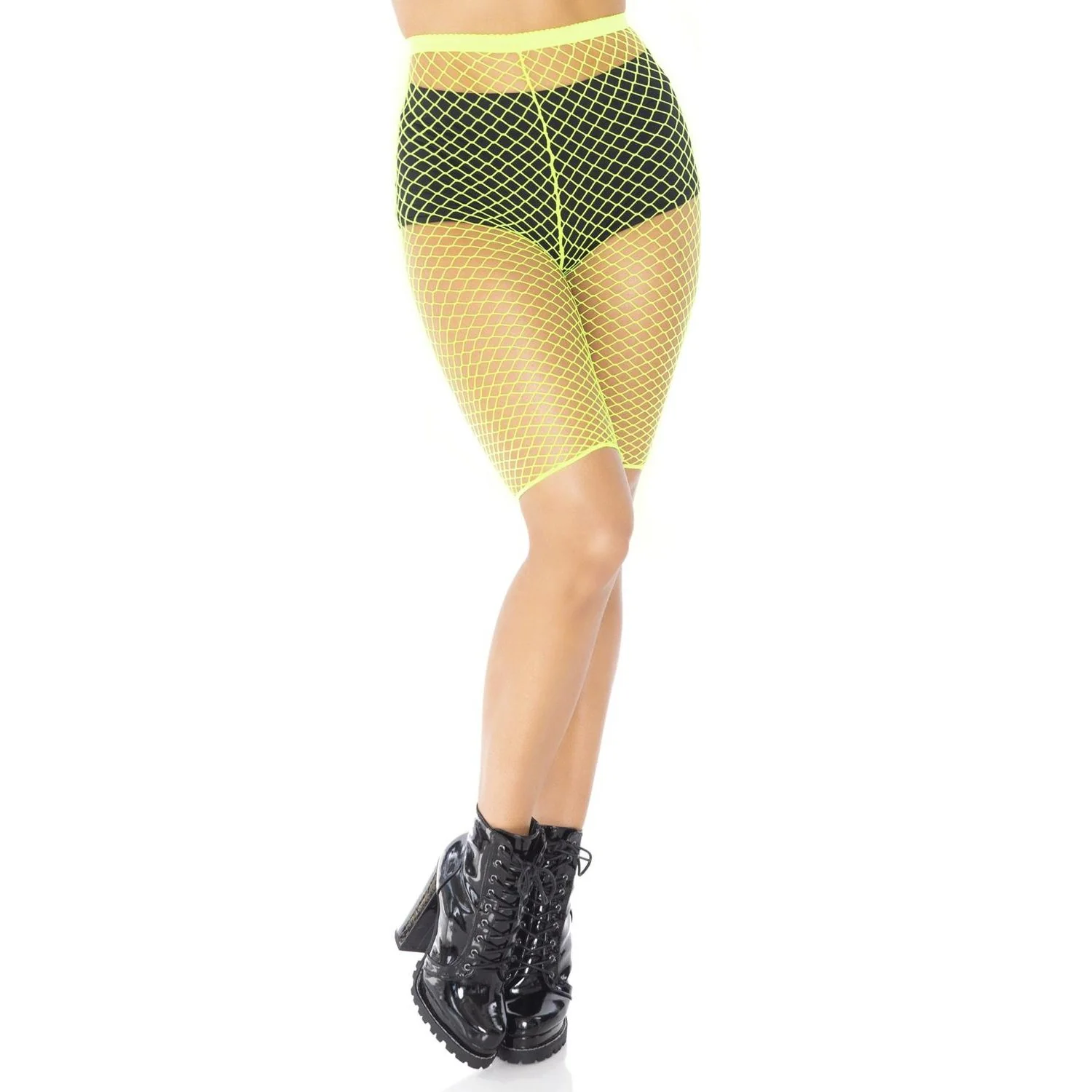 Leg Avenue - Womens Industrial Net Biker Shorts - Image 3