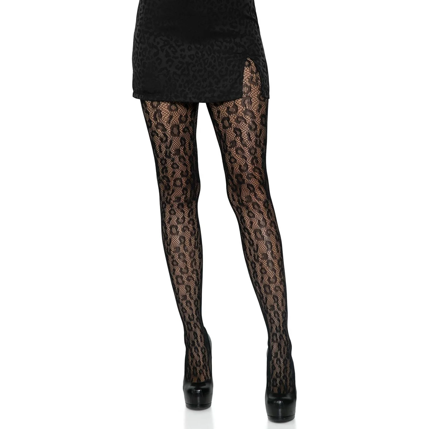 Leg Avenue - Womens Leopard Net Tights