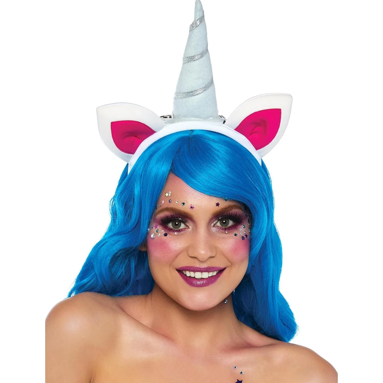 Leg Avenue - Womens Magical Unicorn Headband with Rainbow Wig Mane - Image 2