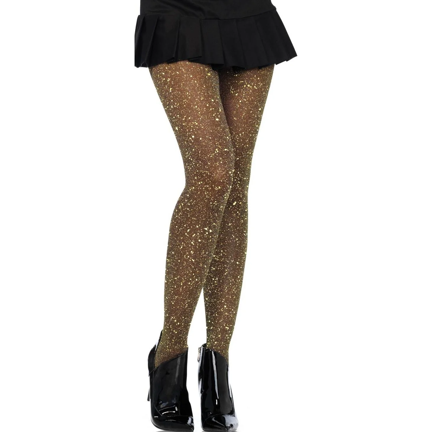 Leg Avenue - Womens Metallic Shimmer Tights - Image 3