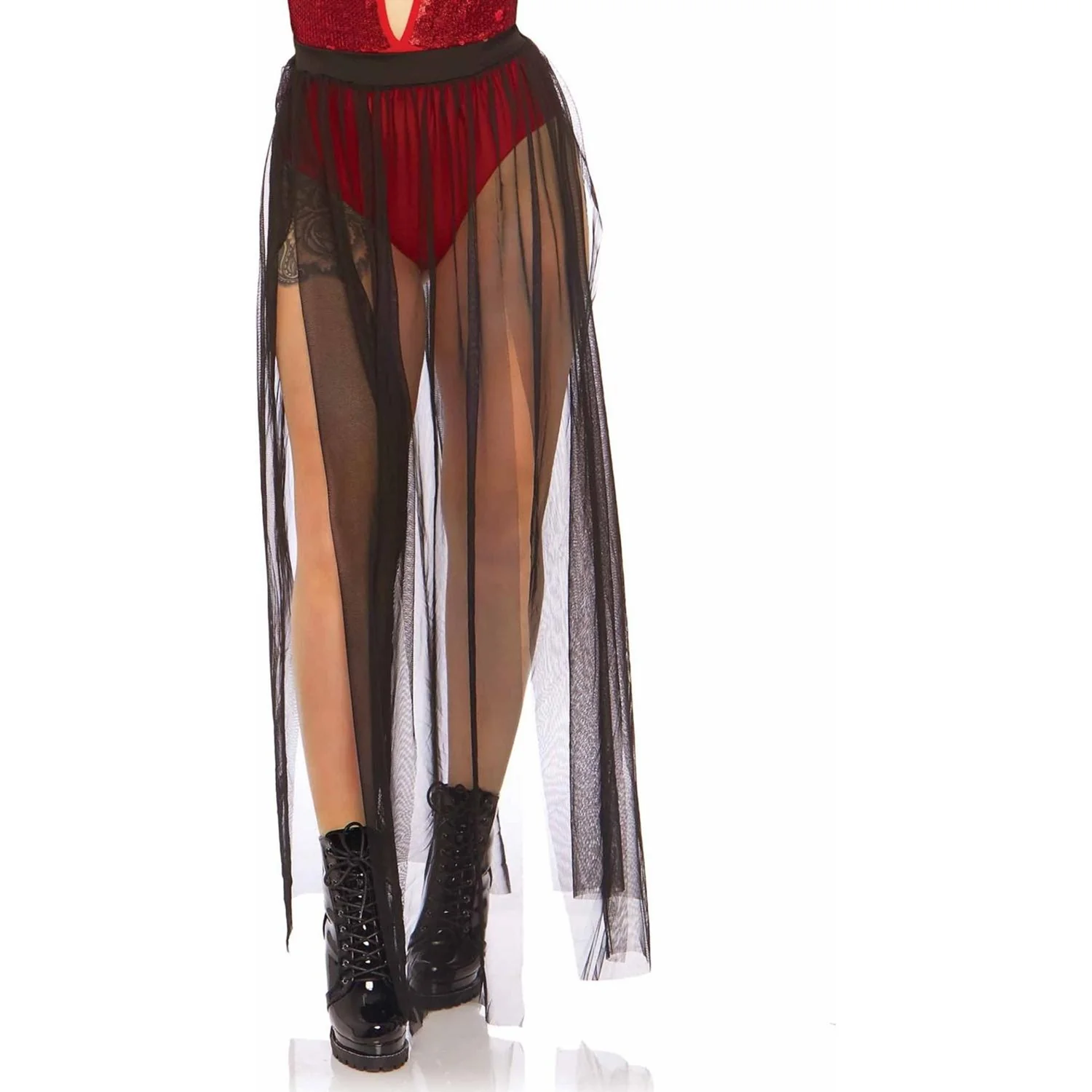 Leg Avenue - Womens Multi Slit Sheer Skirt - Image 3