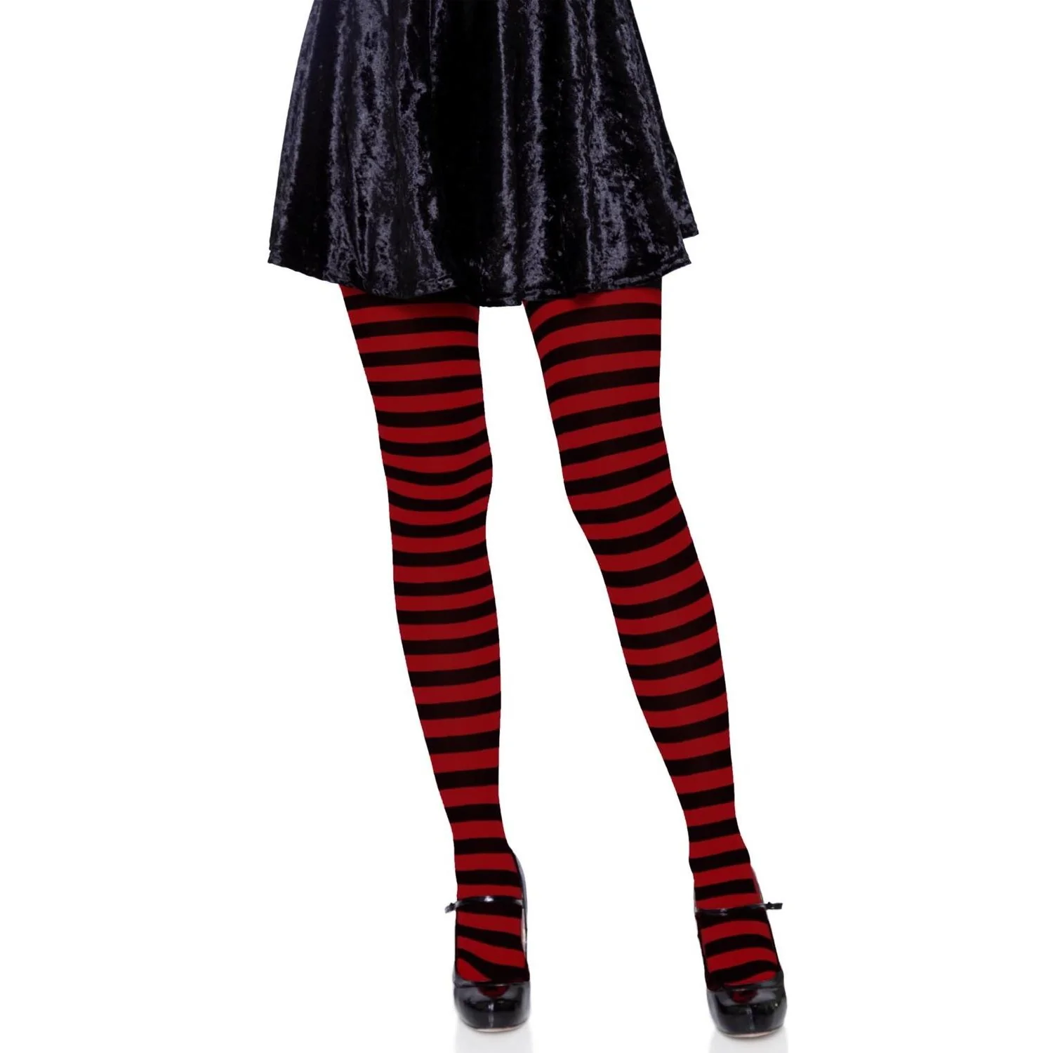 Leg Avenue - Womens Nylon Striped Tights - Image 2