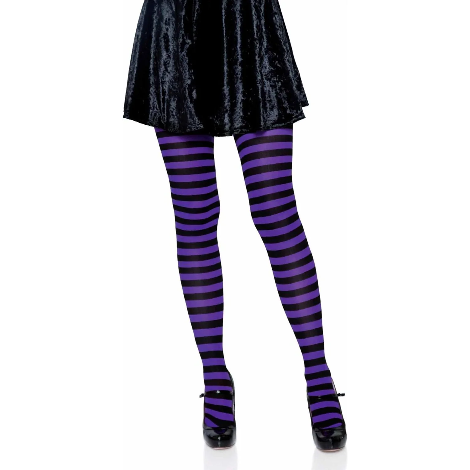 Leg Avenue - Womens Nylon Striped Tights - Image 3