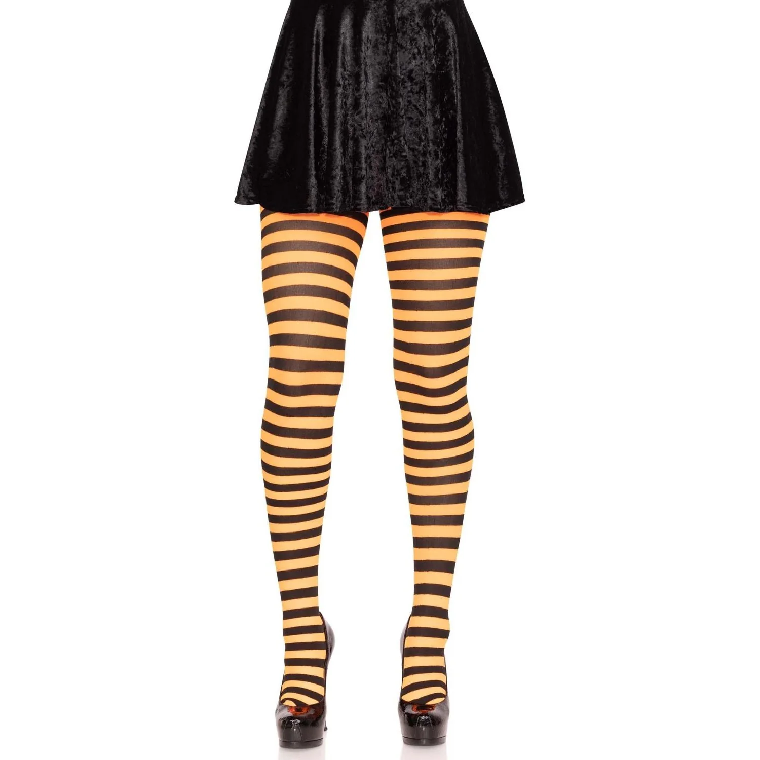 Leg Avenue - Womens Nylon Striped Tights - Image 4