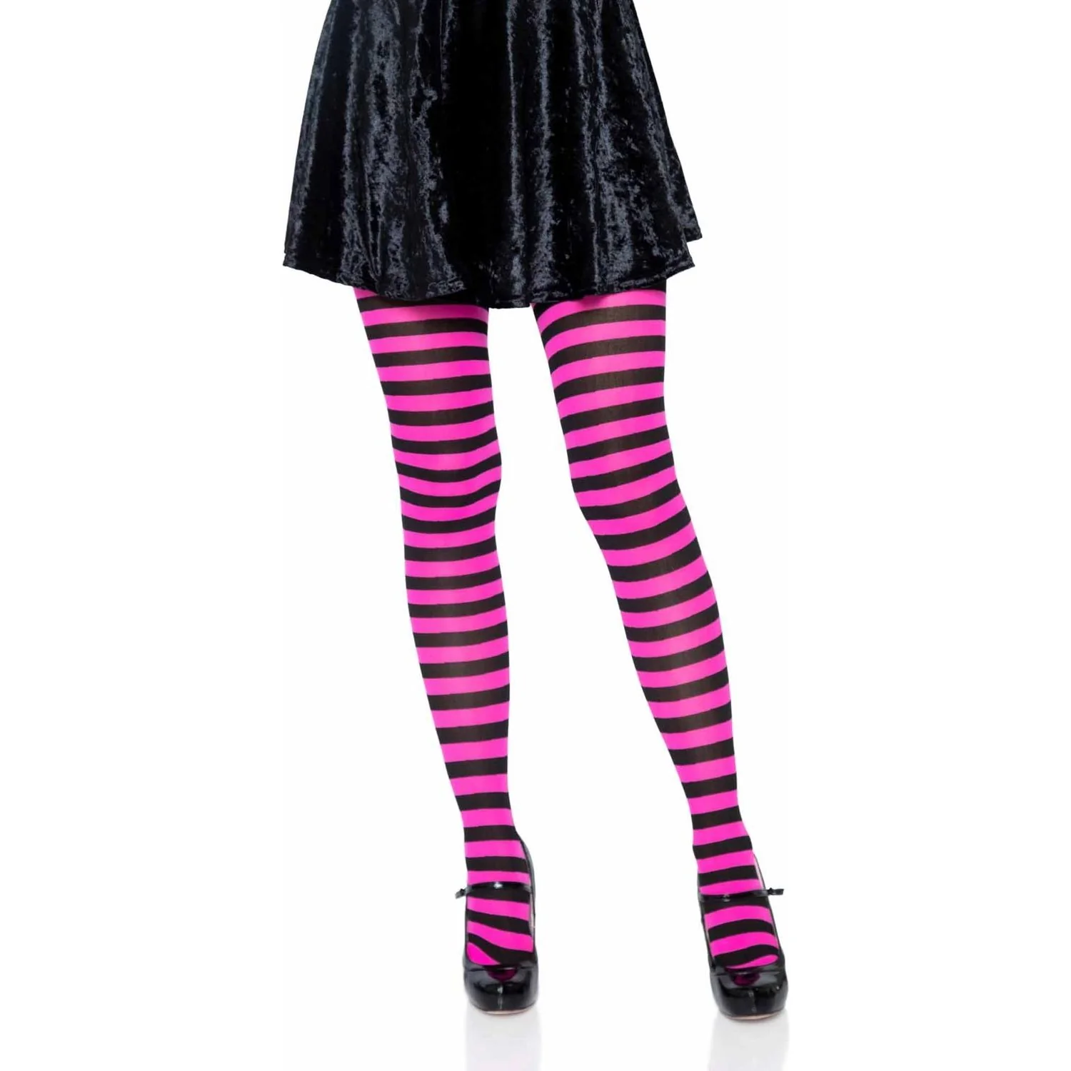Leg Avenue - Womens Nylon Striped Tights - Image 7