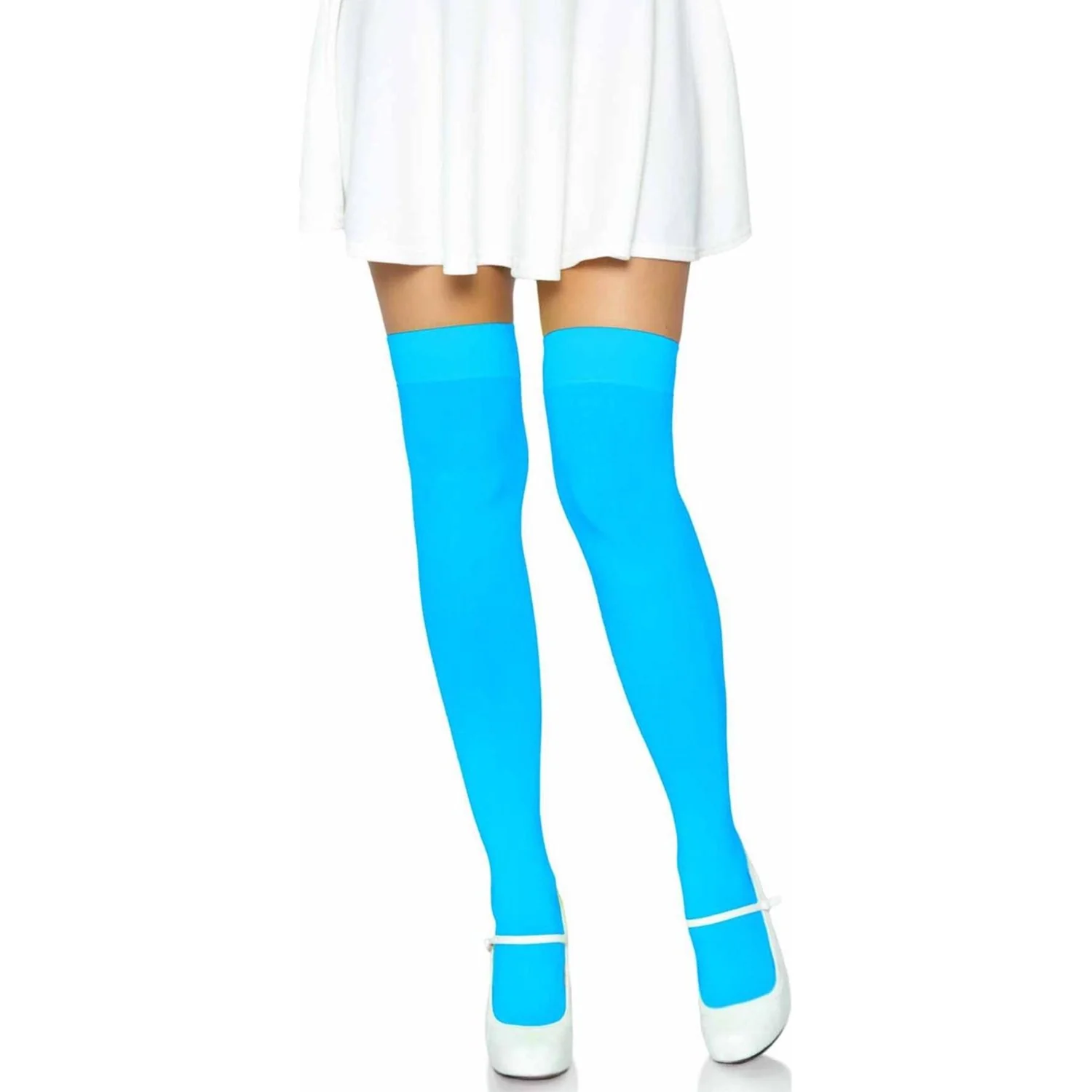Leg Avenue - Womens Opaque Nylon Thigh Highs - Image 11