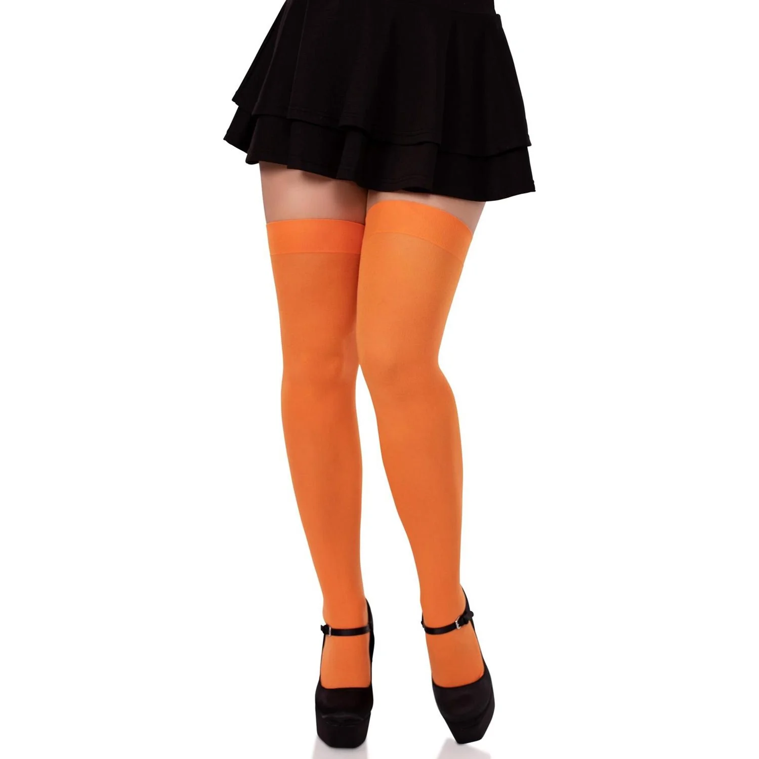 Leg Avenue - Womens Opaque Nylon Thigh Highs - Image 14