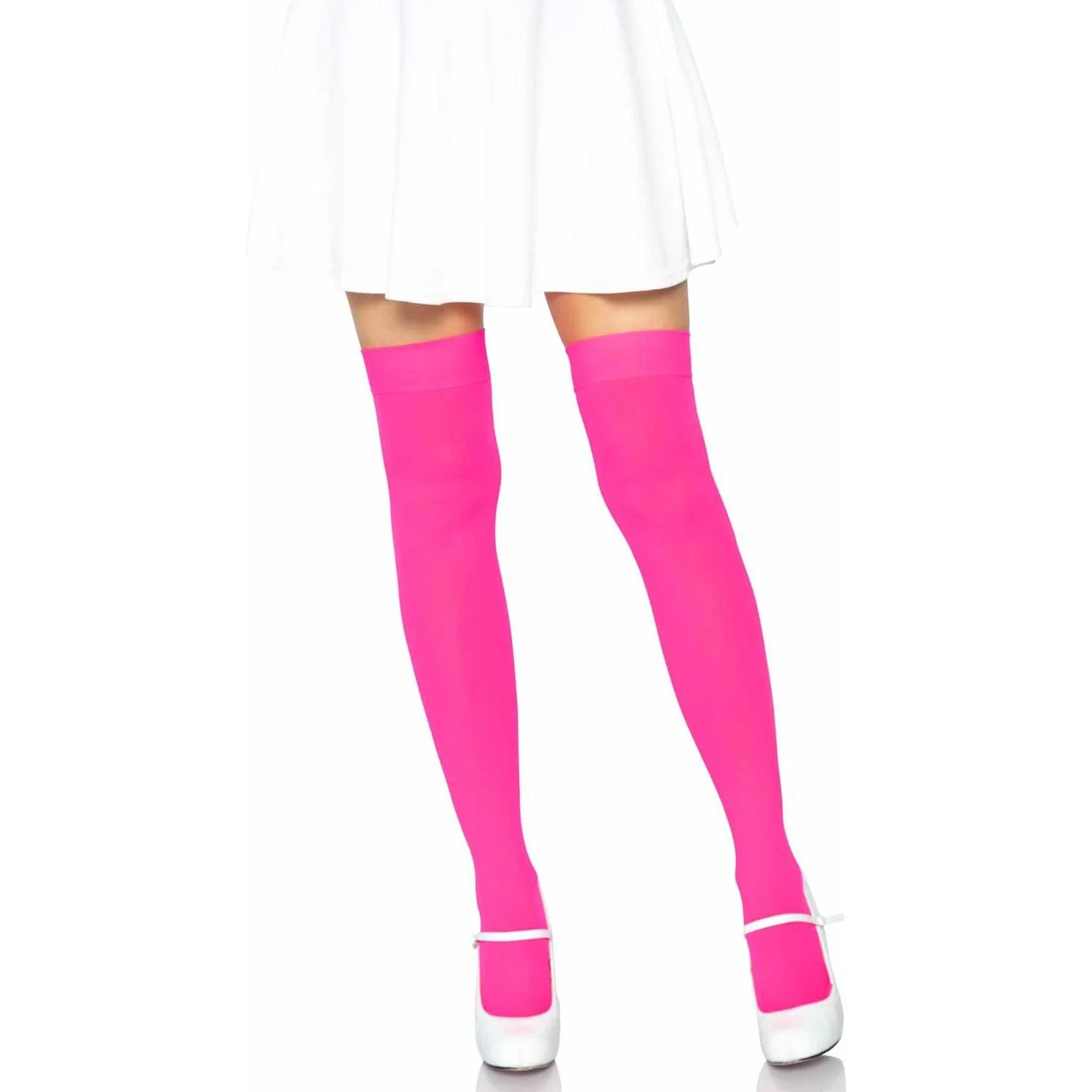 Leg Avenue - Womens Opaque Nylon Thigh Highs - Image 6