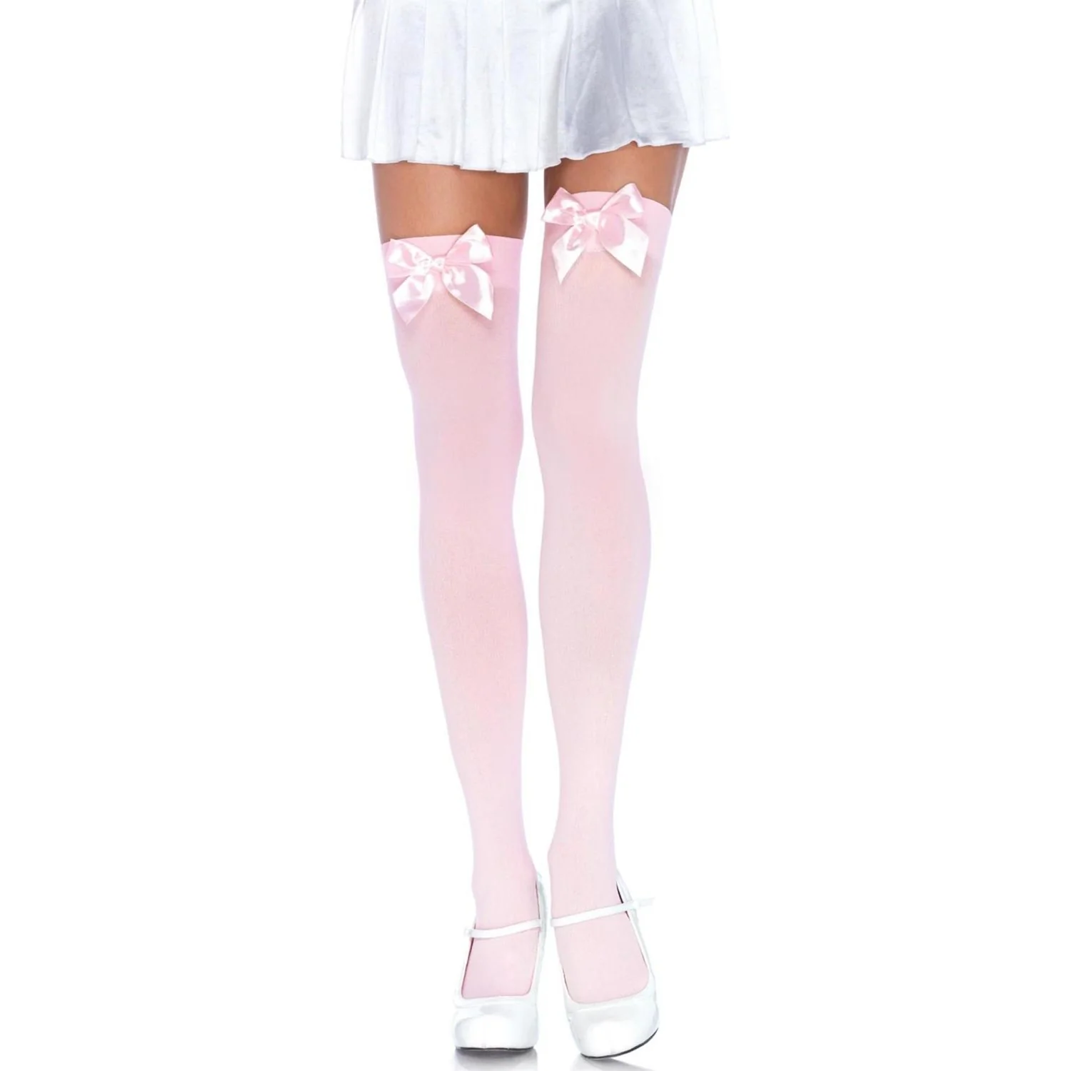 Leg Avenue - Womens Opaque Thigh Highs with Satin Bow Accent - Image 20