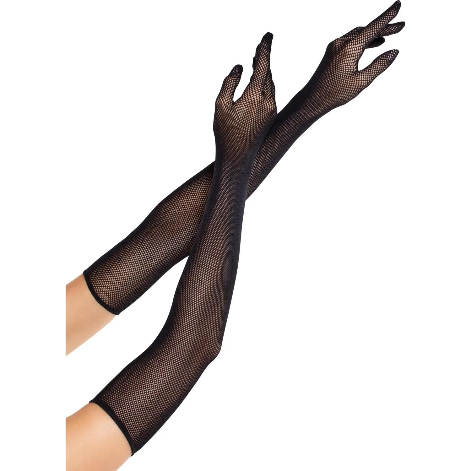 Leg Avenue - Womens Opera Length Fishnet Gloves - Image 2