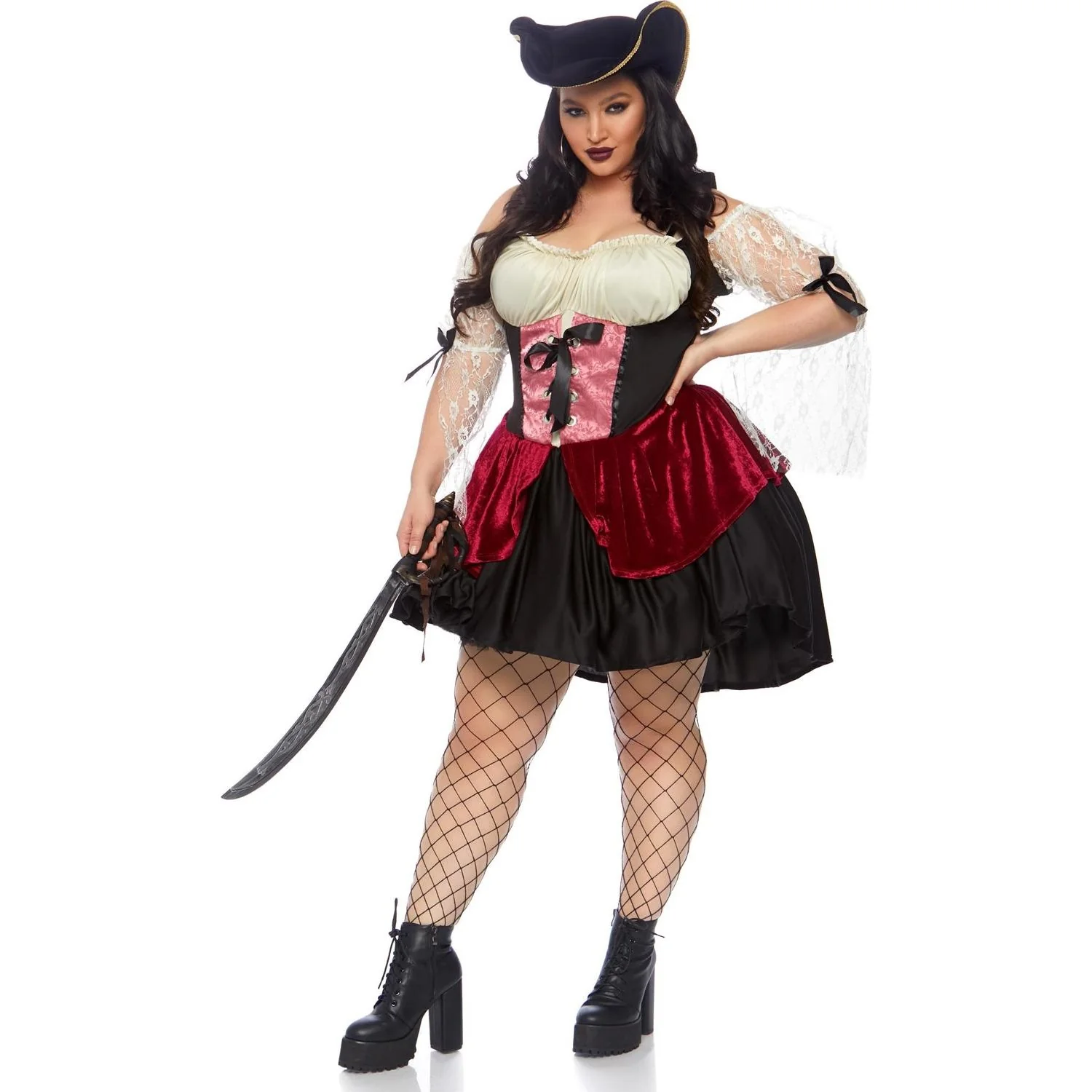 Leg Avenue - Womens Plus Size 1 Piece Wicked Wench Costume - Image 2