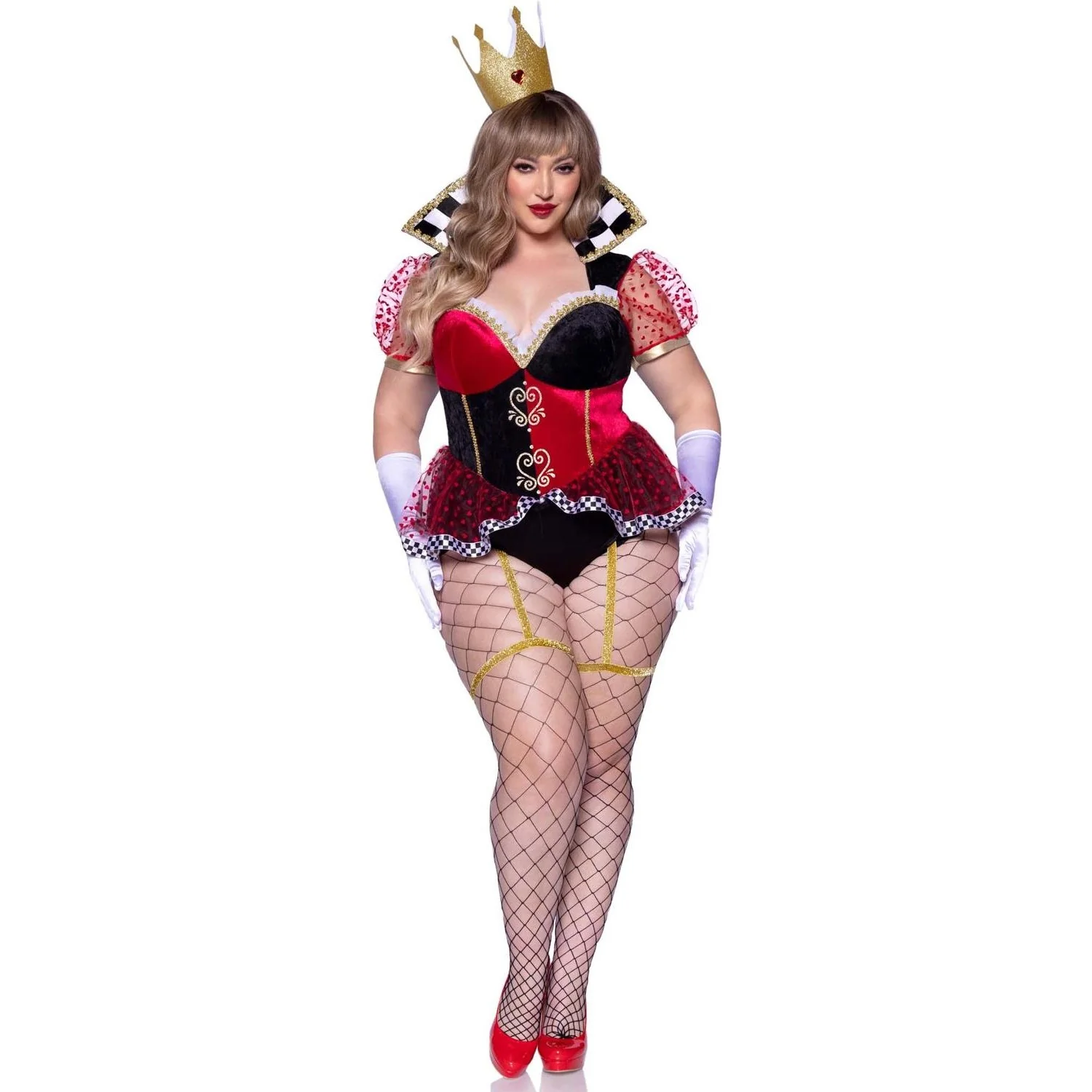 Leg Avenue - Womens Plus Size 2 Piece Ravishing Red Queen Costume