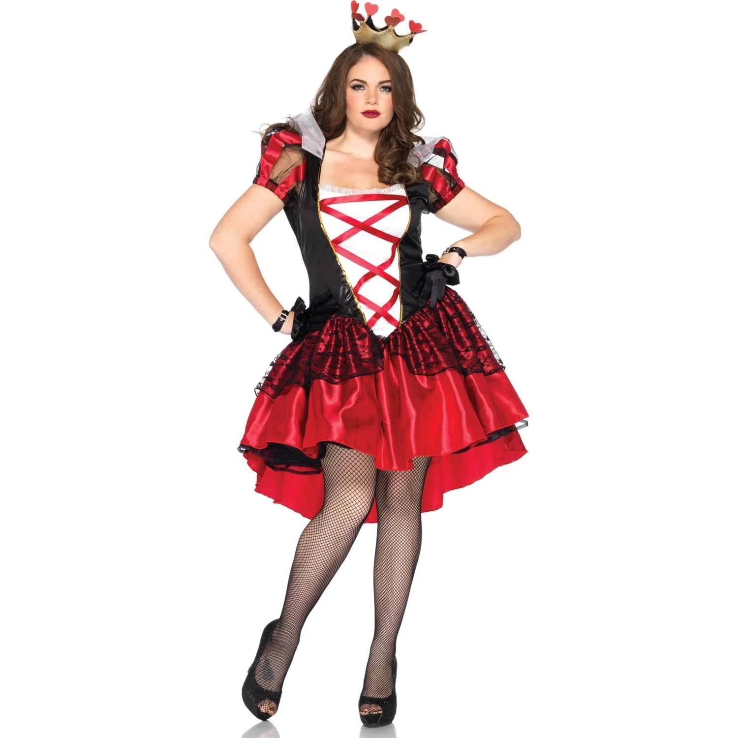 Leg Avenue - Womens Plus Size 2 Piece Royal Red Queen Costume - Image 2