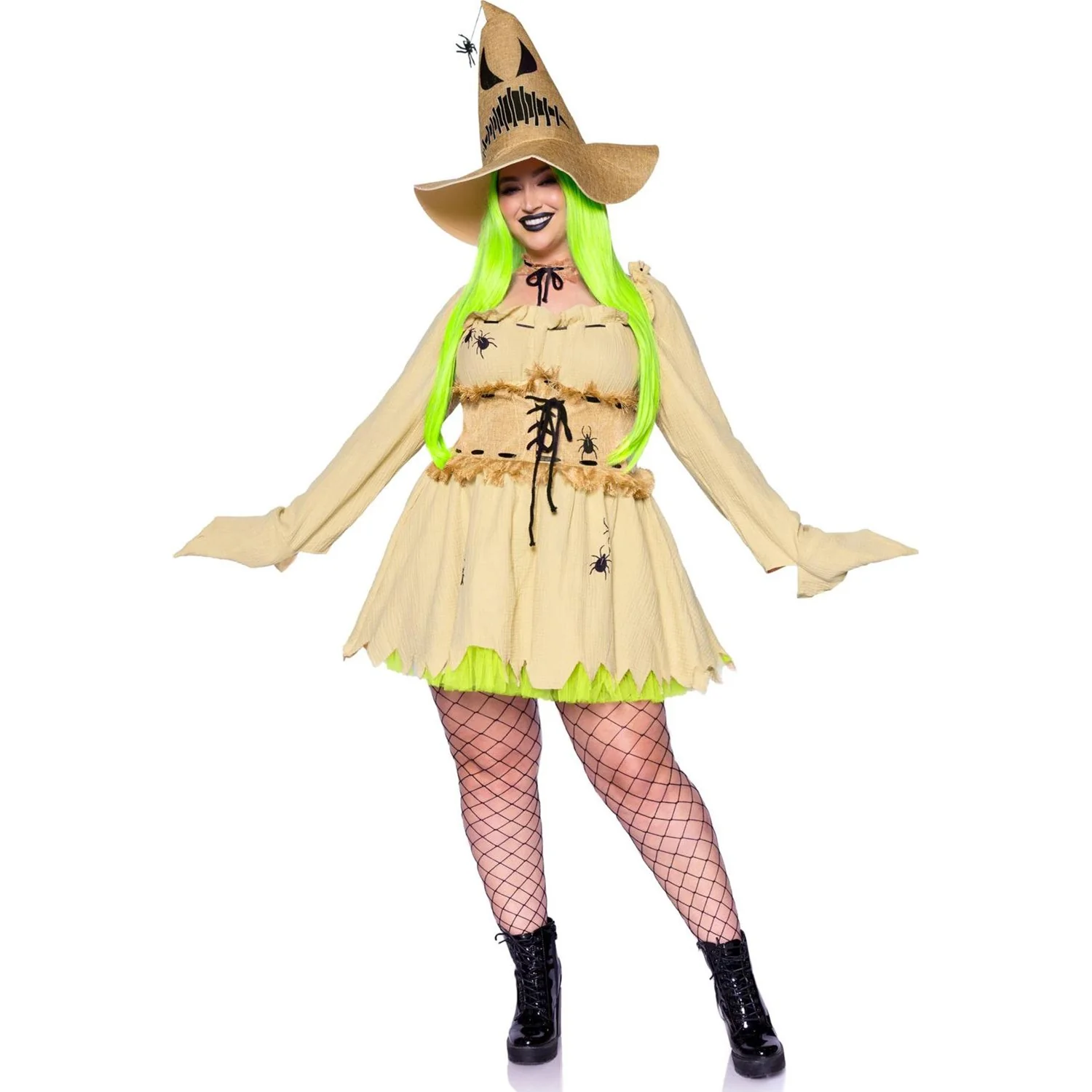 Leg Avenue - Womens Plus Size 3 Piece Bugged Out Baddie Costume