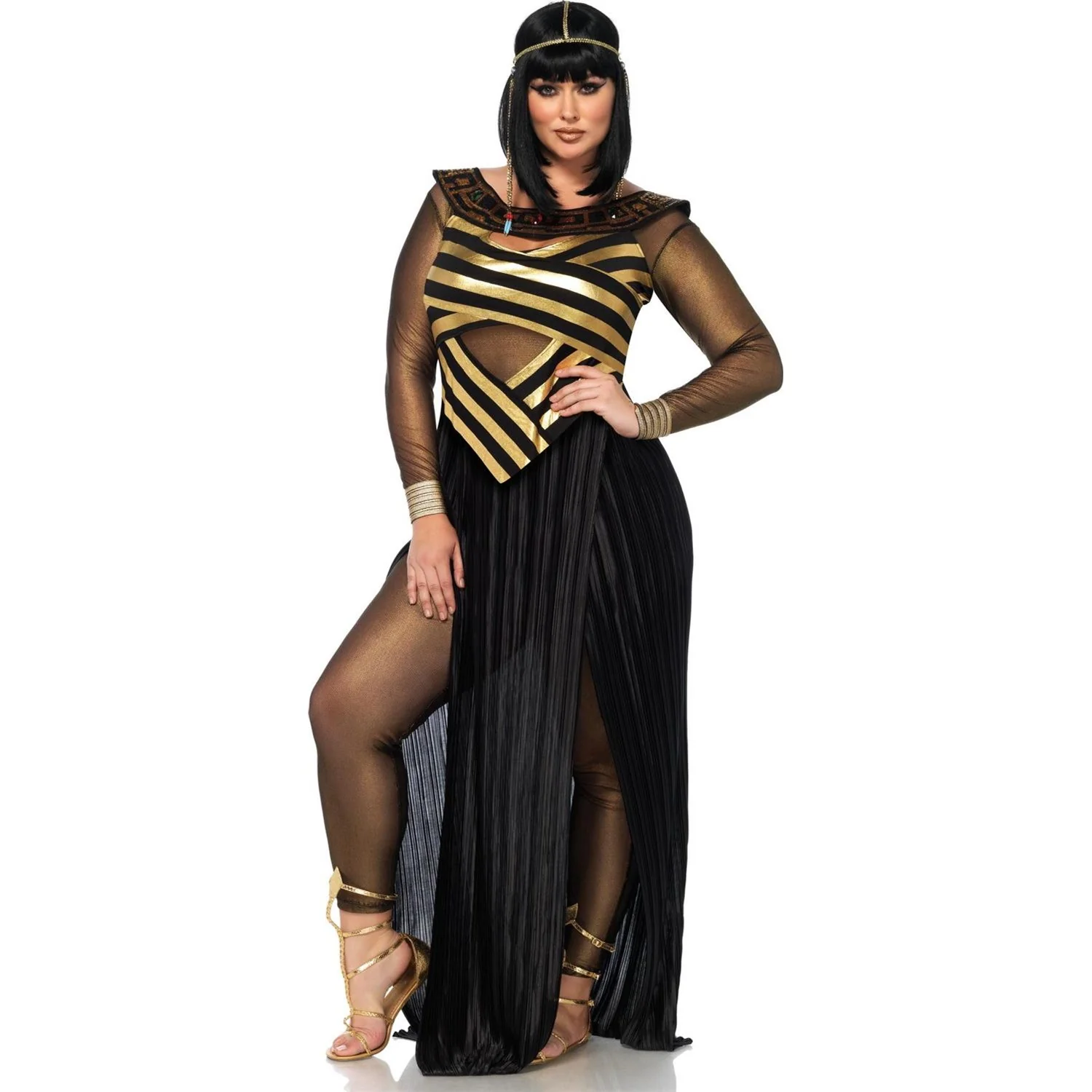 Leg Avenue - Womens Plus Size 3 Piece Nile Queen Costume