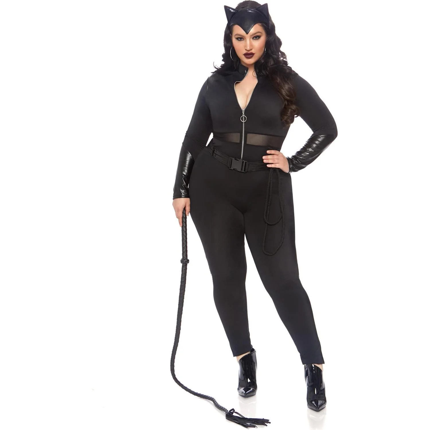 Leg Avenue - Womens Plus Size 3 Piece Sultry Supervillain Costume - Image 2