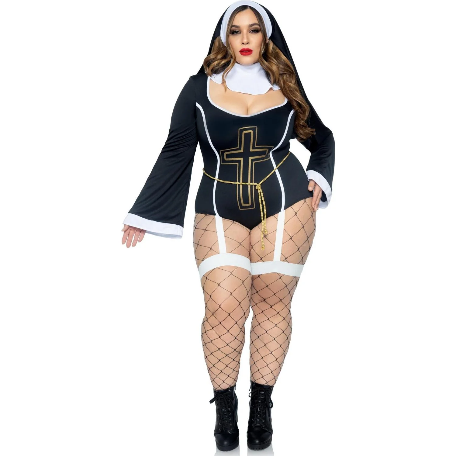 Leg Avenue - Womens Plus Size 4 Piece Sister Sin Costume