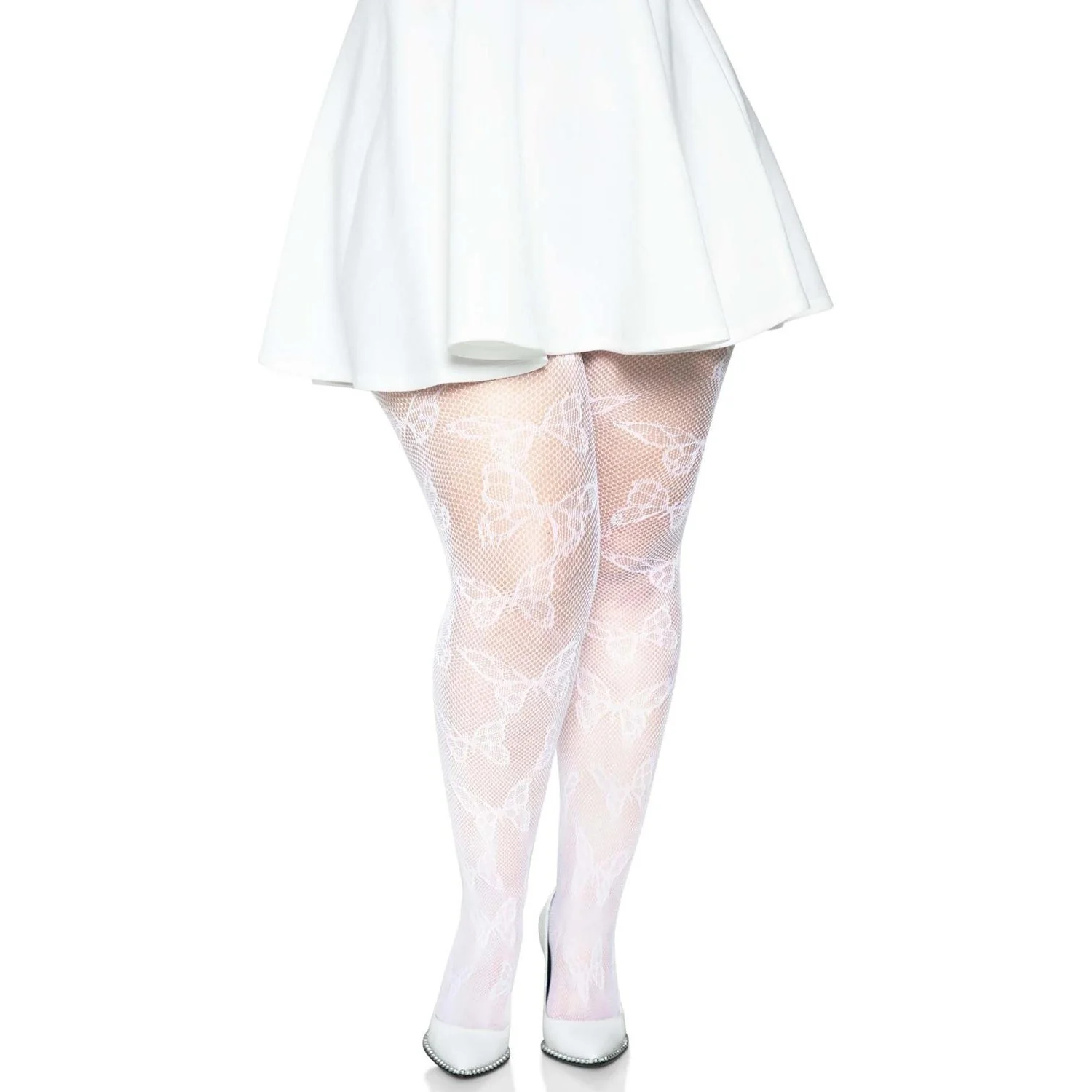 Leg Avenue - Womens Plus Size Butterfly Net Tights - Image 2