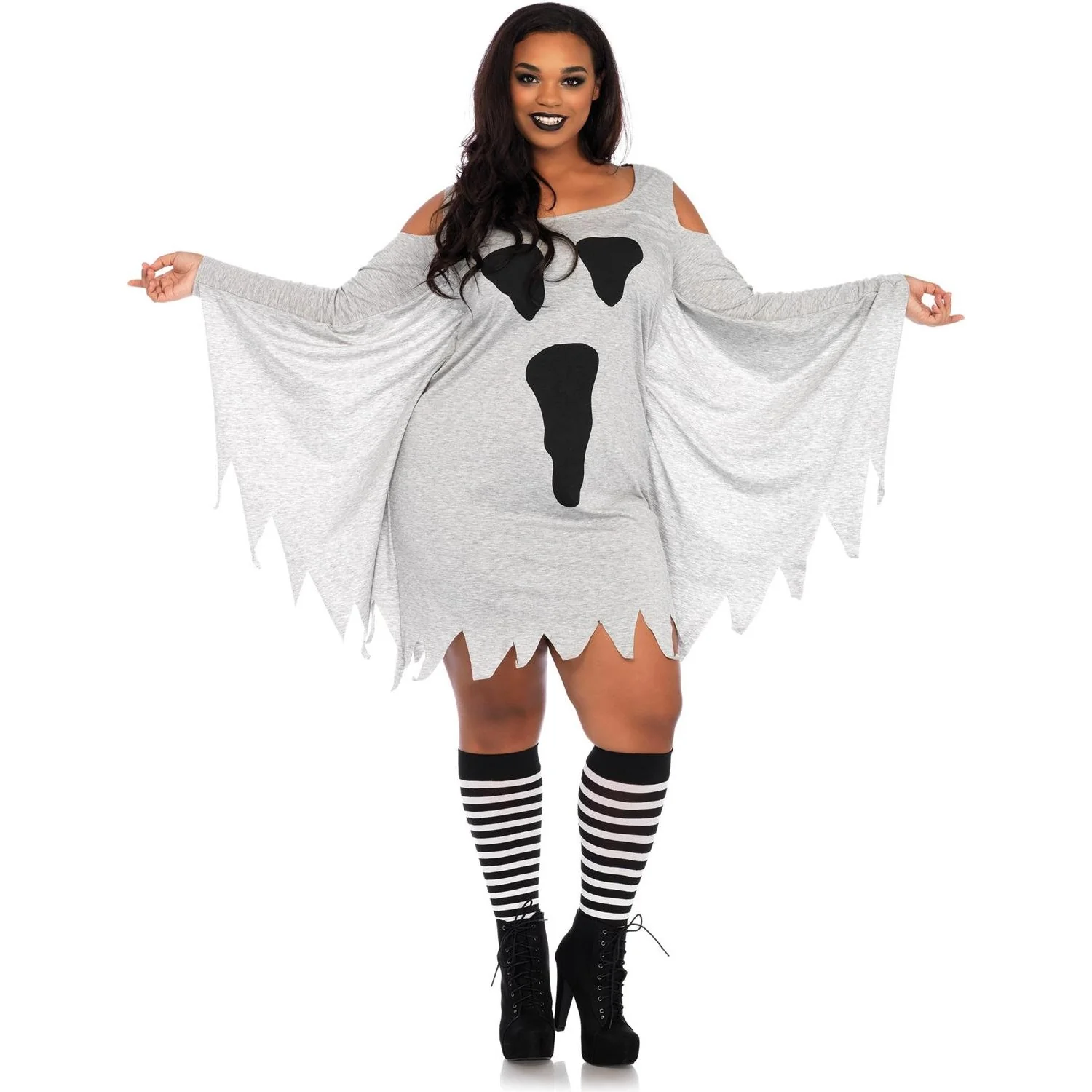 Leg Avenue - Womens Plus Size Jersey Ghost Dress - Image 2