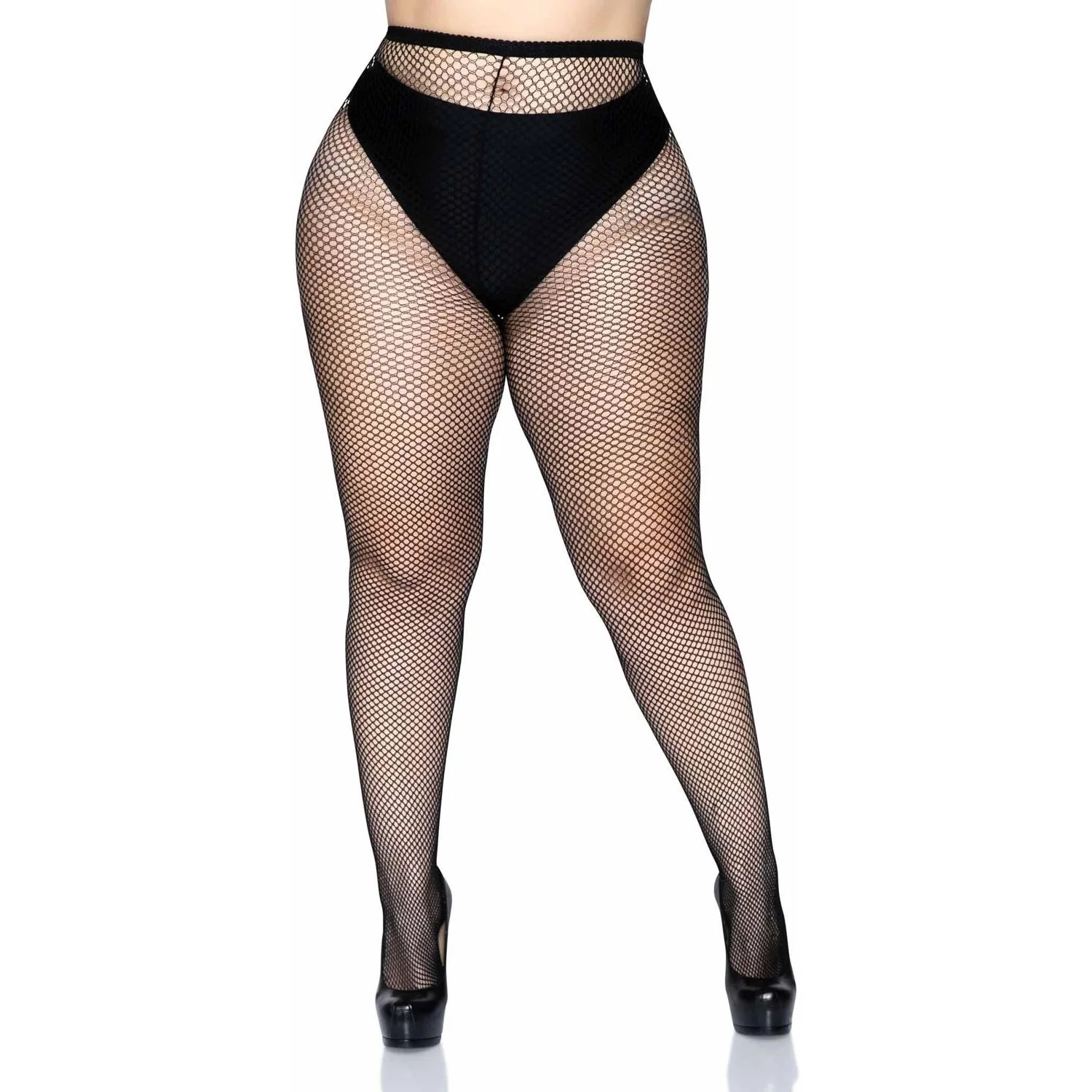 Leg Avenue - Womens Plus Size Nylon Fishnet Tights