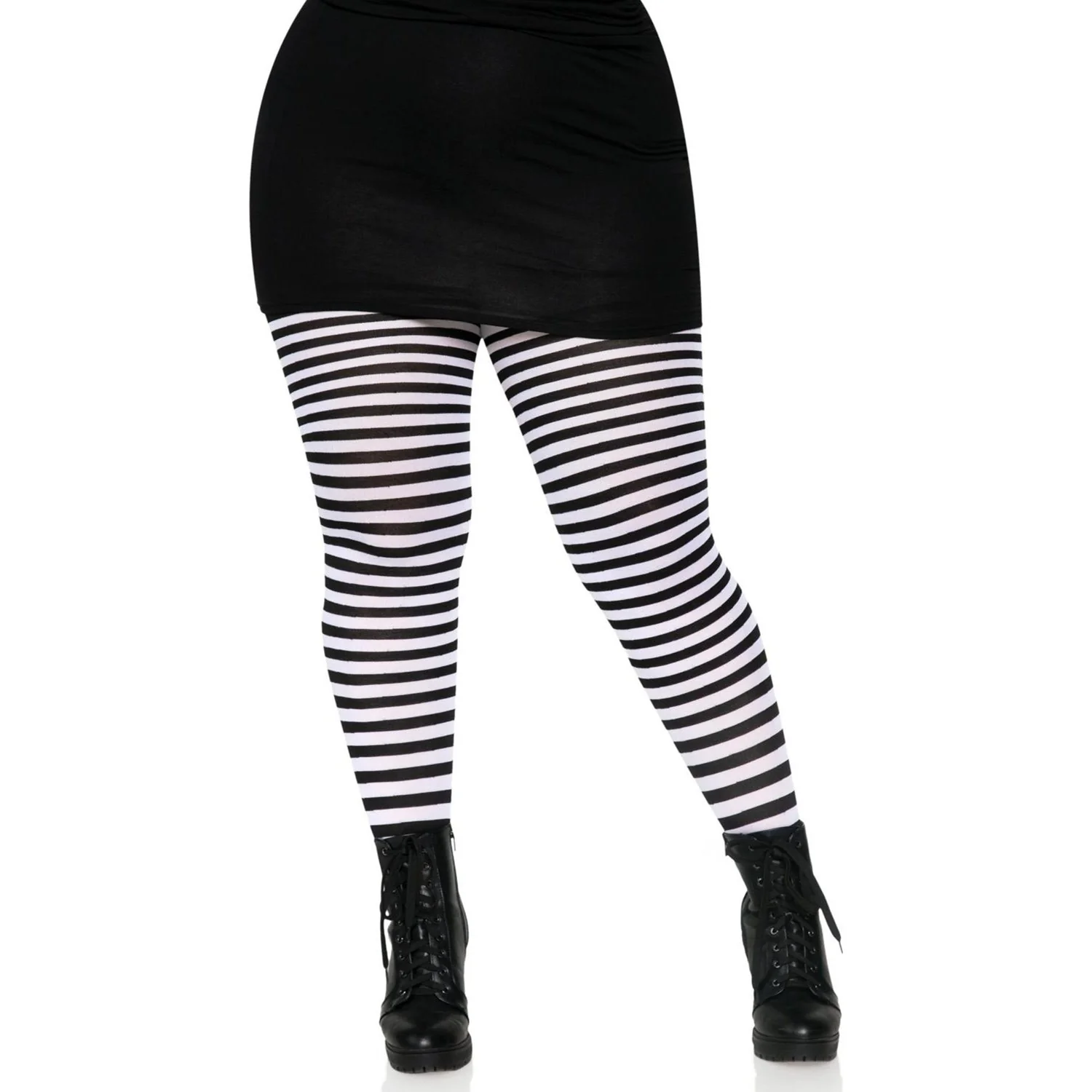 Leg Avenue - Womens Plus Size Nylon Striped Tights