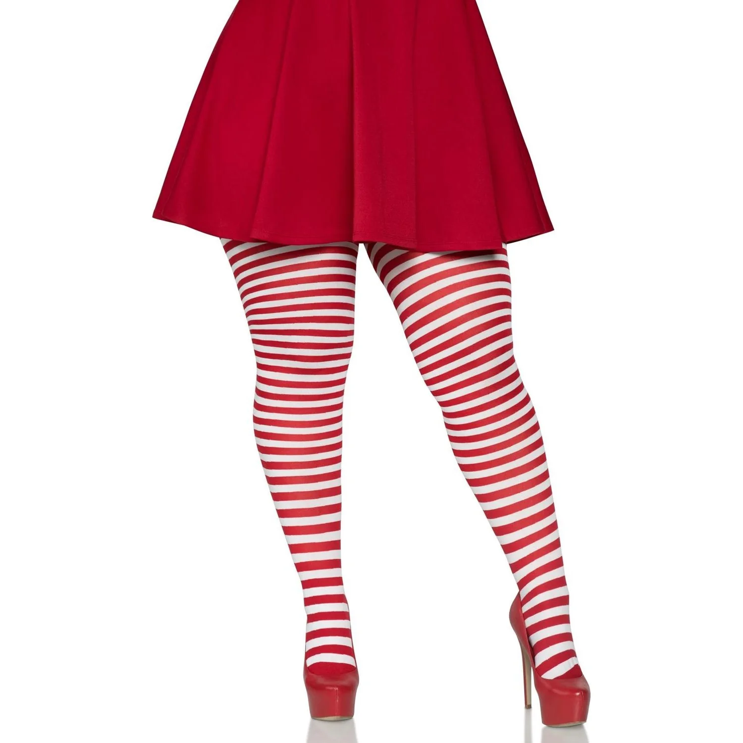Leg Avenue - Womens Plus Size Nylon Striped Tights - Image 4