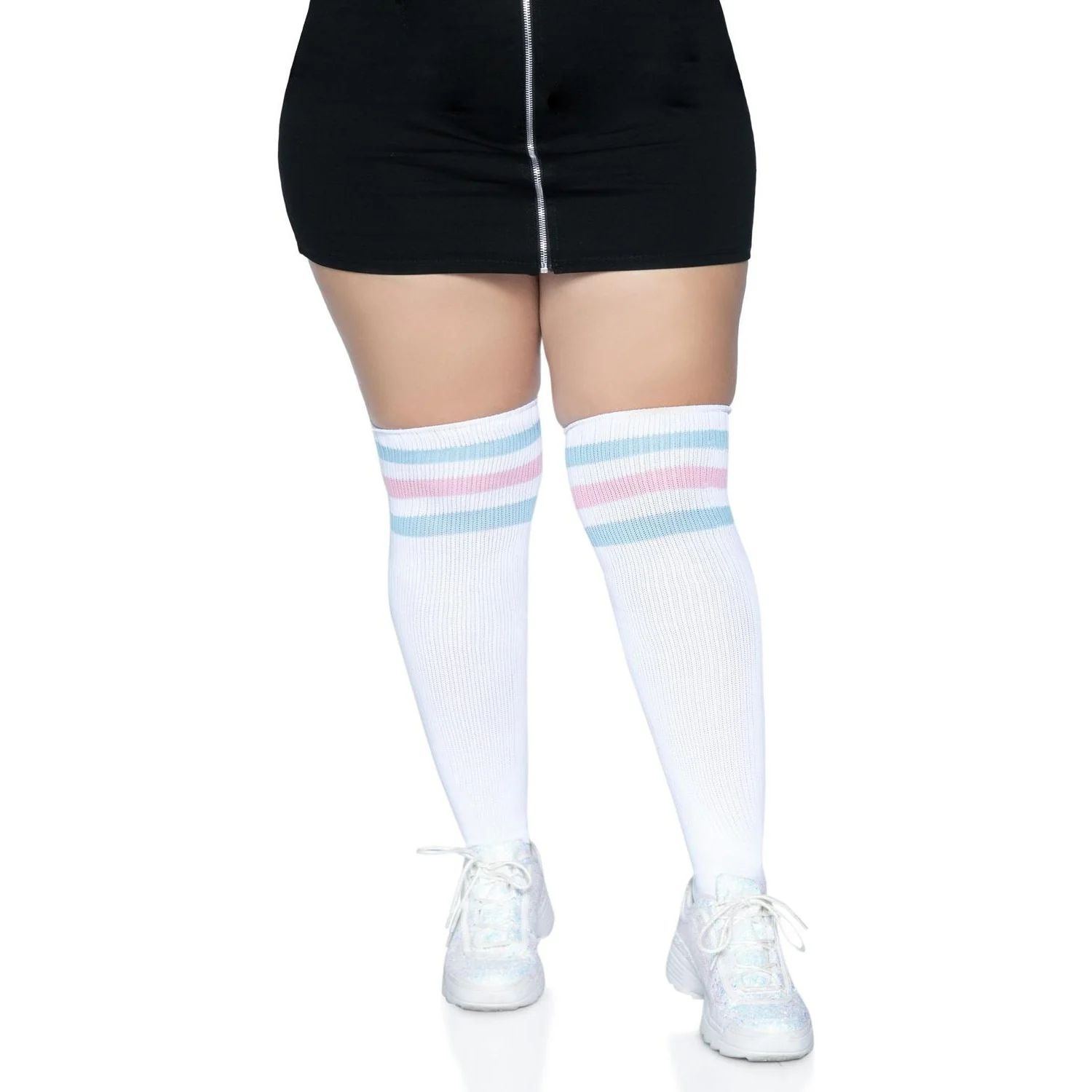 Leg Avenue - Womens Plus Size Over the Knee Athletic Socks - Image 3