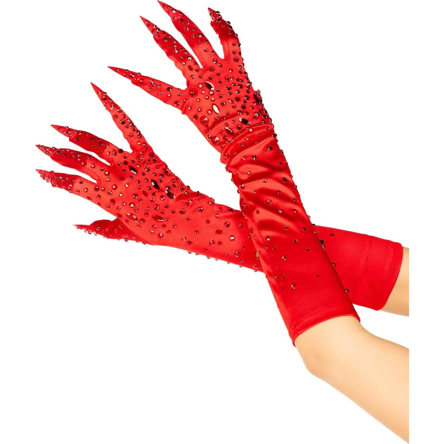Leg Avenue - Womens Rhinestone Claw Gloves - Image 2