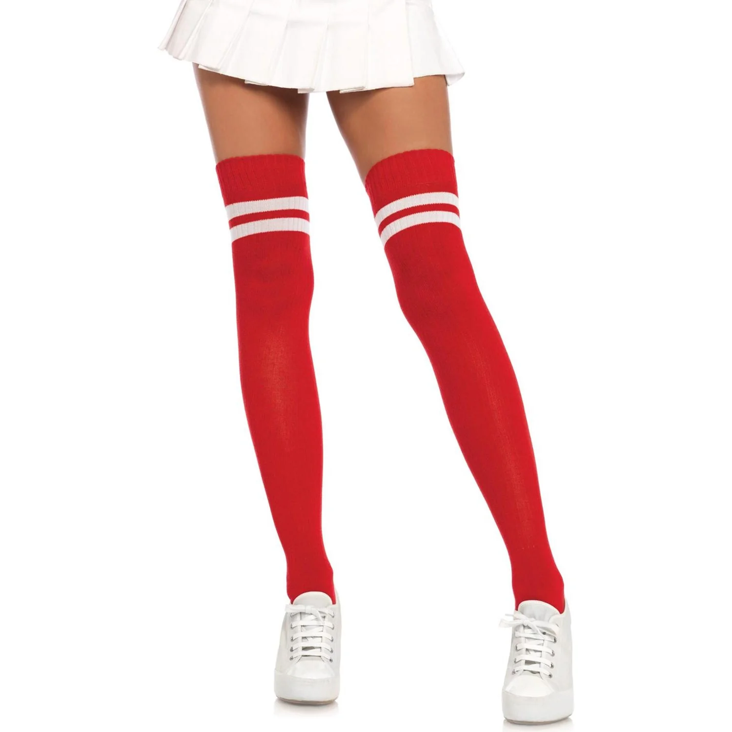 Leg Avenue - Womens Ribbed Athletic Thigh Highs - Image 4