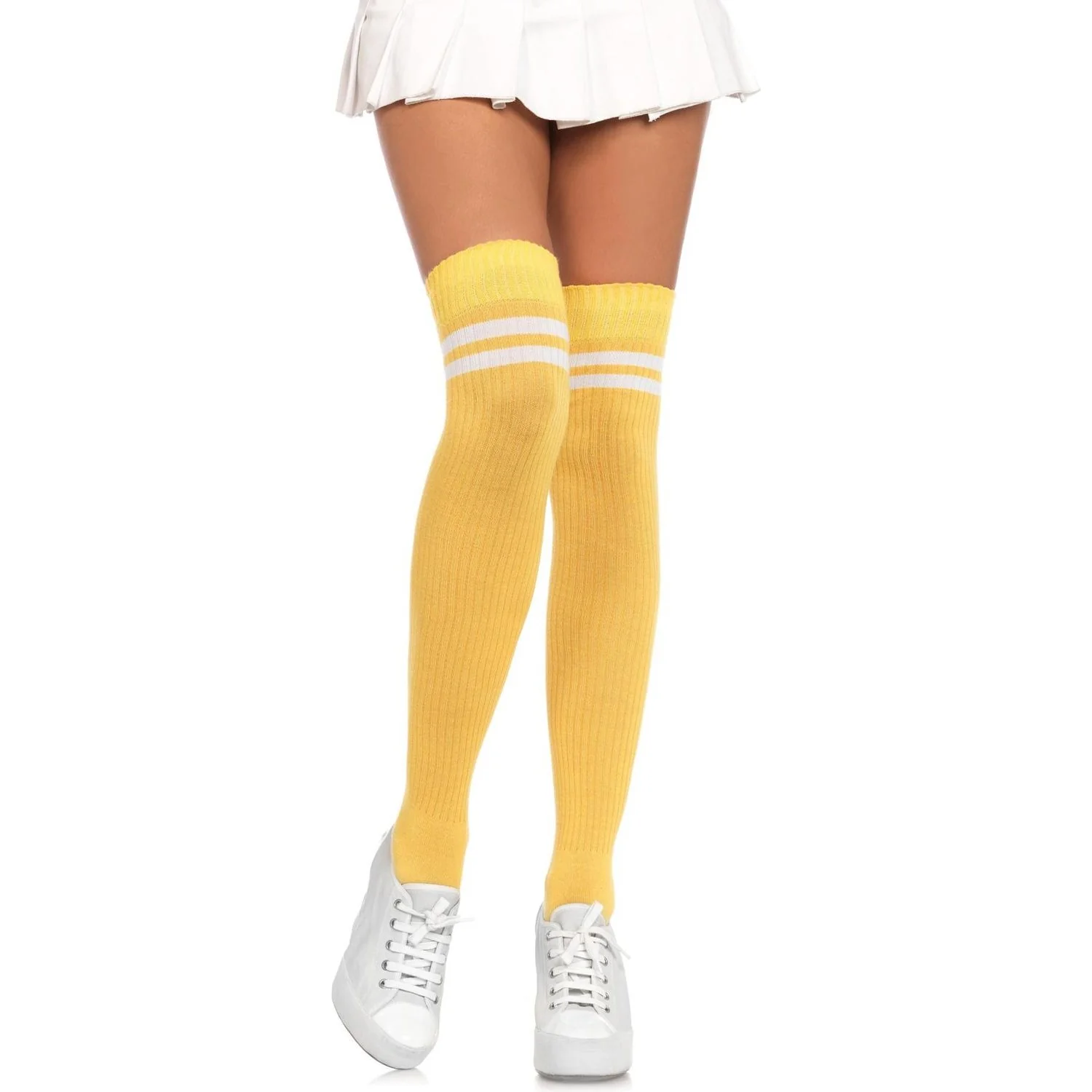 Leg Avenue - Womens Ribbed Athletic Thigh Highs - Image 9