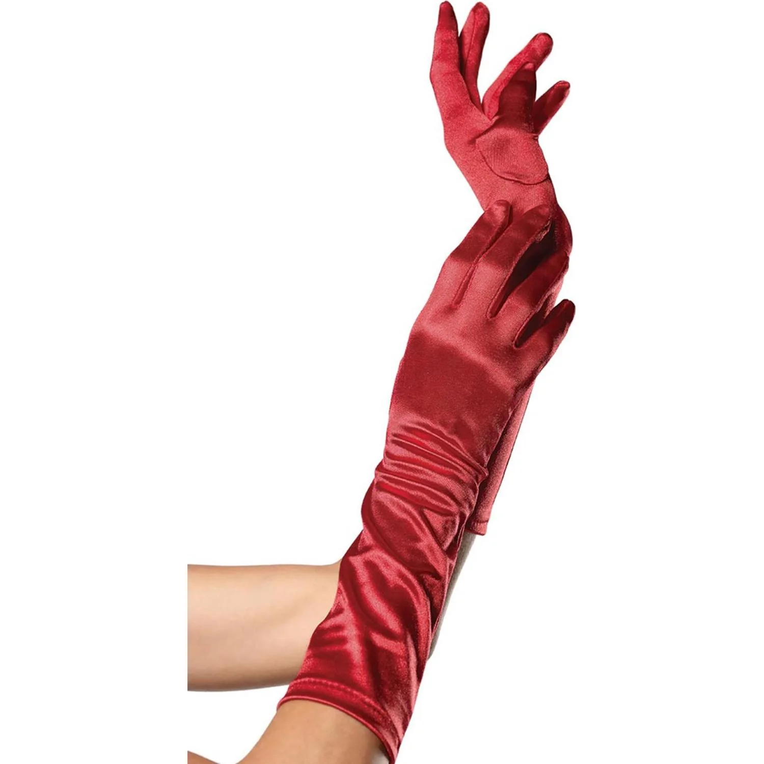 Leg Avenue - Womens Satin Elbow Length Gloves - Image 3