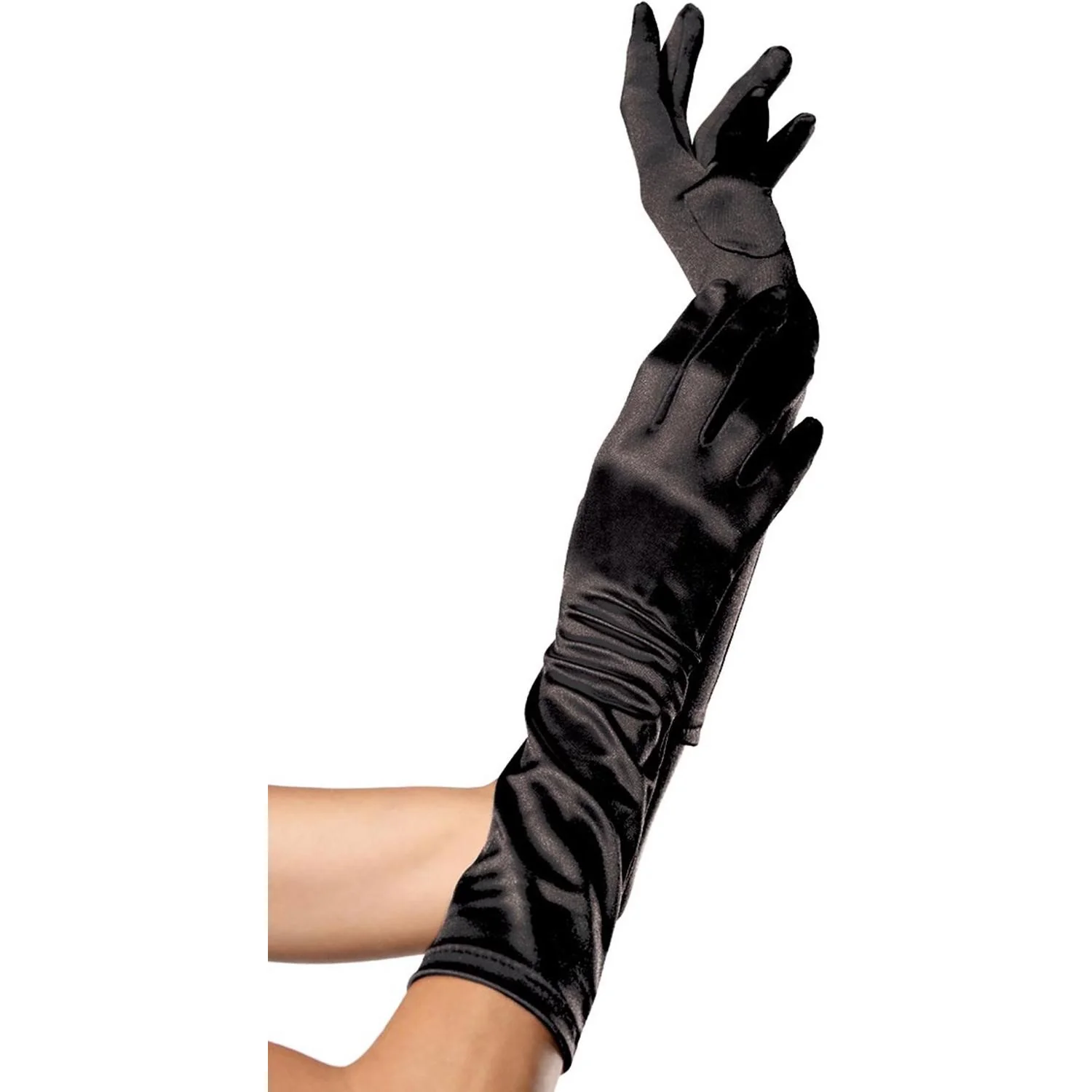 Leg Avenue - Womens Satin Elbow Length Gloves - Image 4