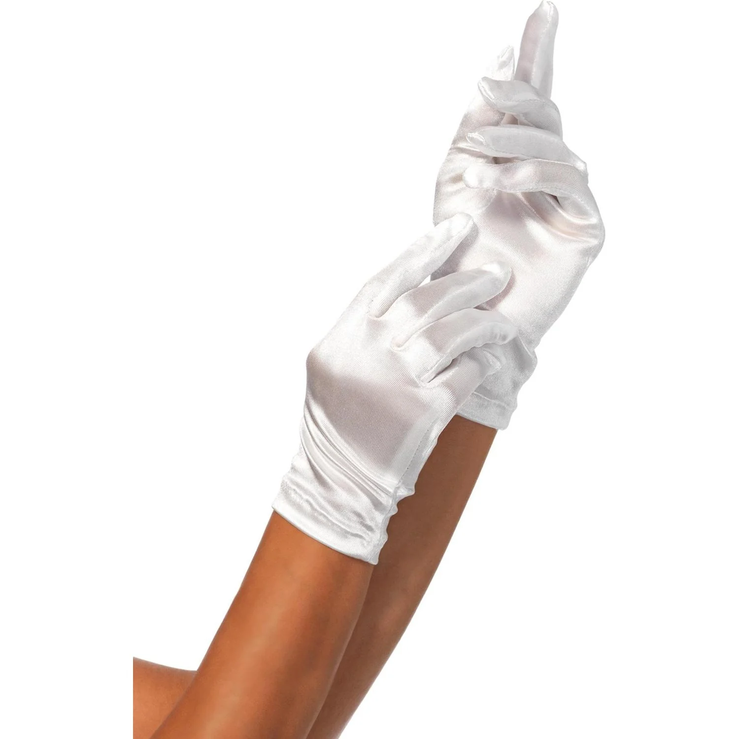 Leg Avenue - Womens Satin Wrist Length Gloves - Image 2