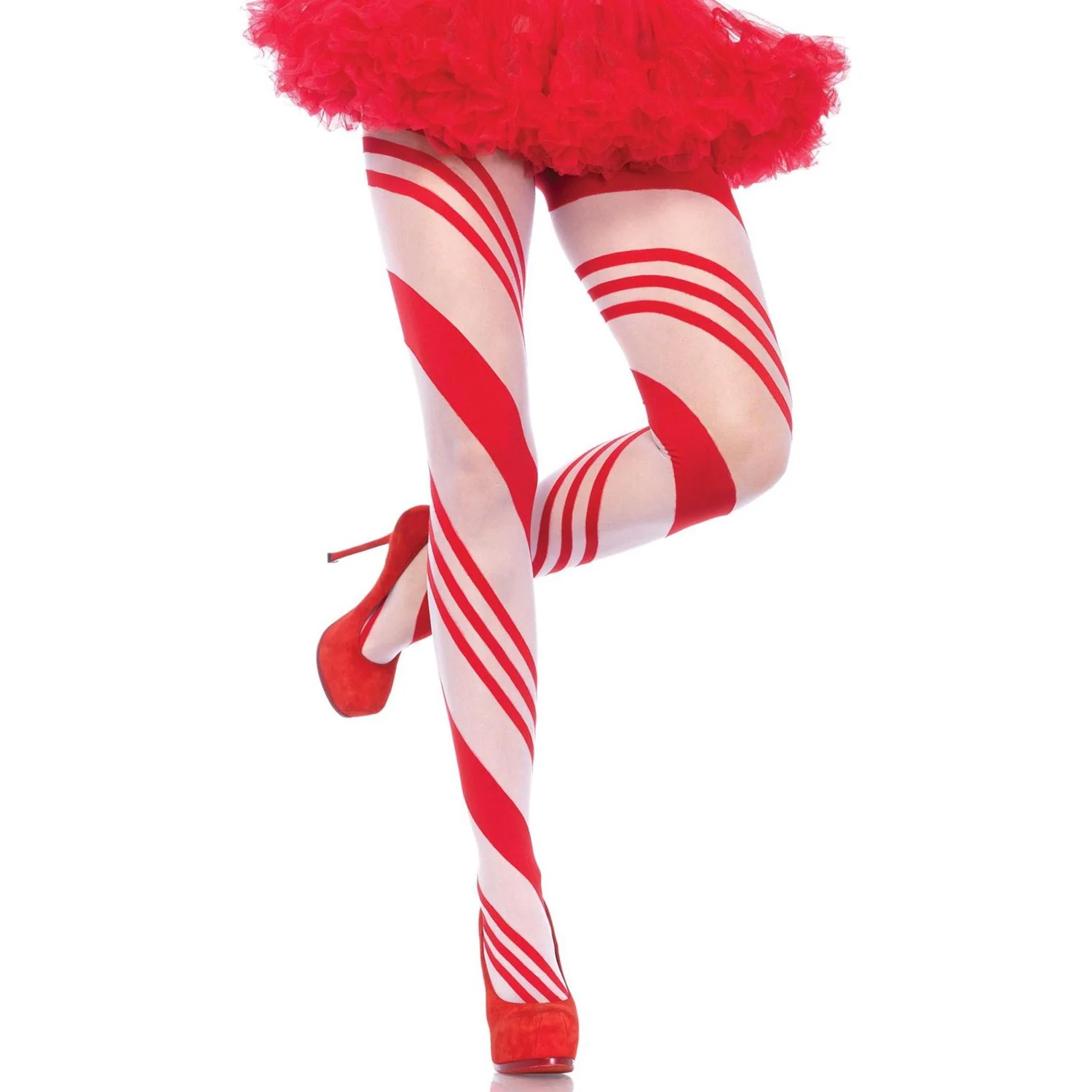 Leg Avenue - Womens Spandex Sheer Candy Striped Tights - Image 2