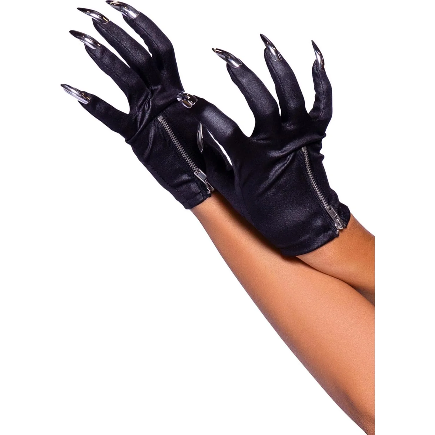 Leg Avenue - Womens Zip-Up Claw Gloves