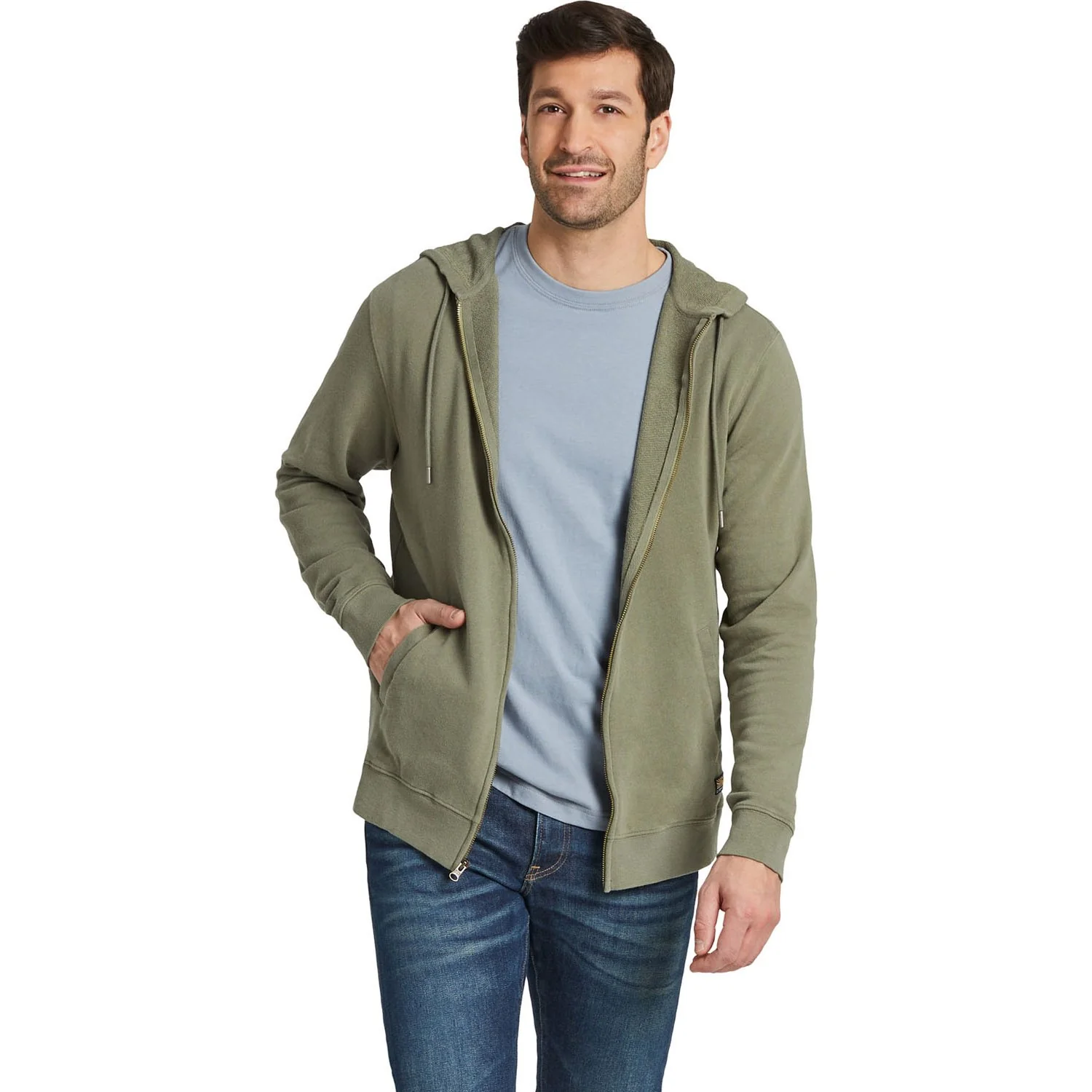 Life Is Good - Mens Solid French Terry Zip Hoodie Hoodie - Image 2