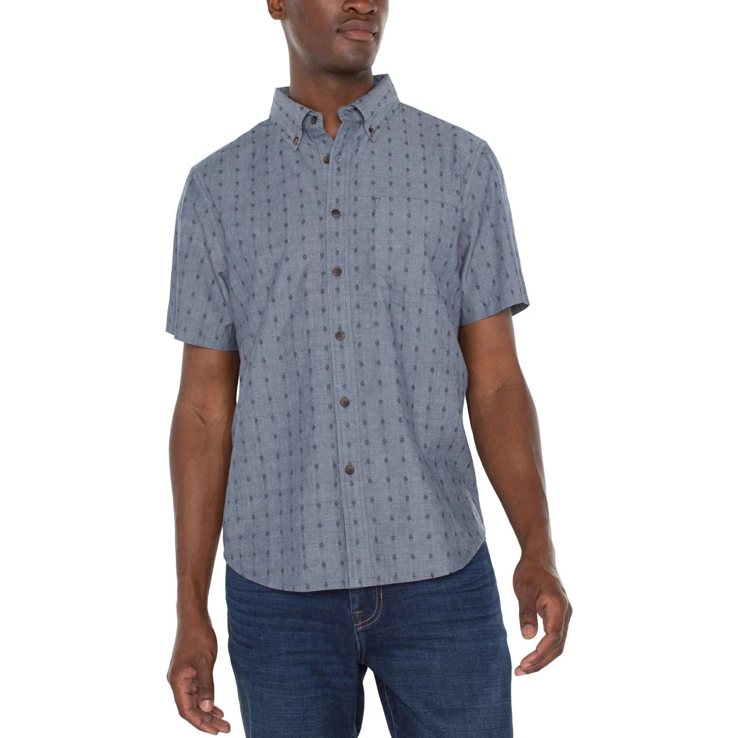 Liverpool Los Angeles - Mens Short Sleeve Button Up Shirt