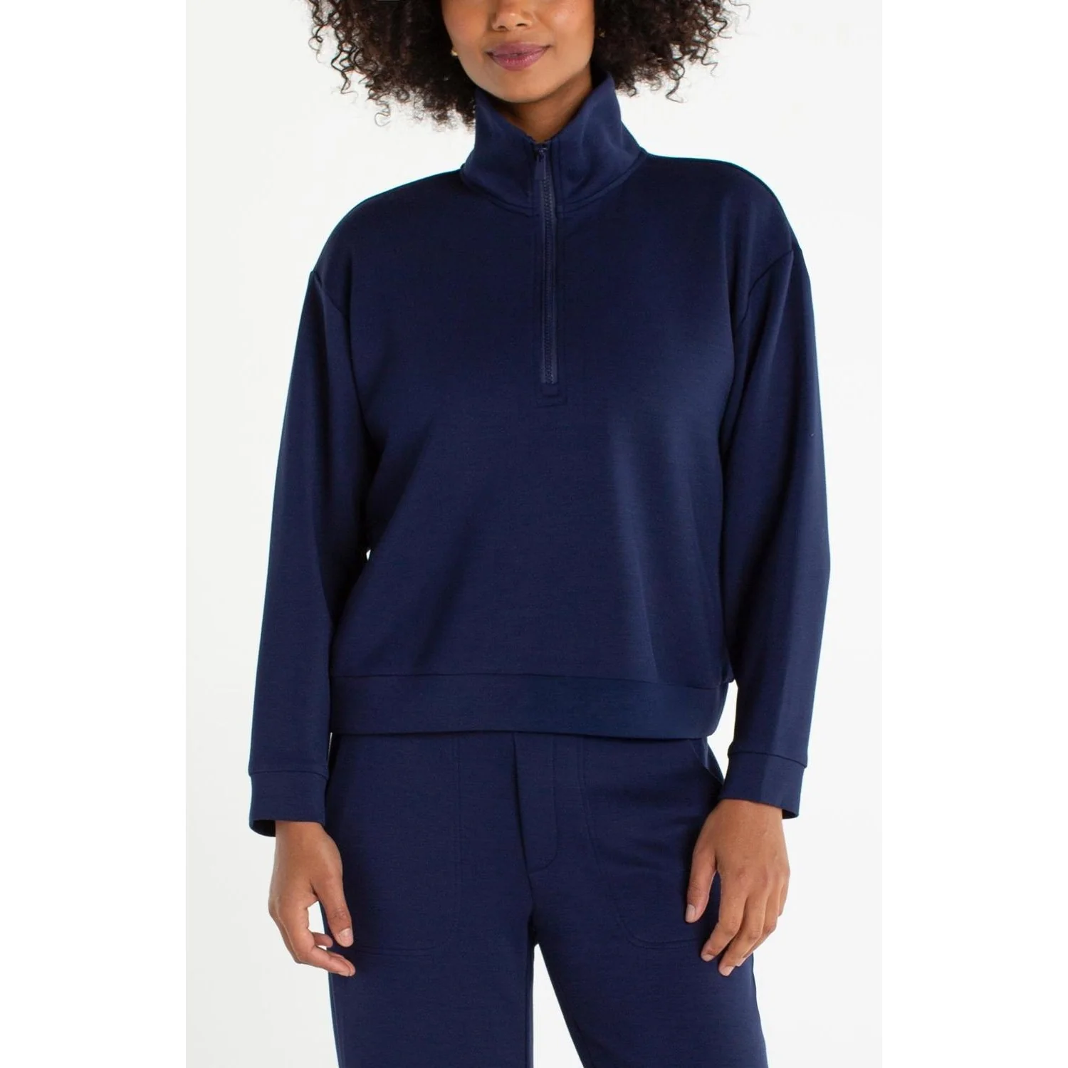 Liverpool Los Angeles - Womens Half Zip Popover Long Sleeve Top - Image 4