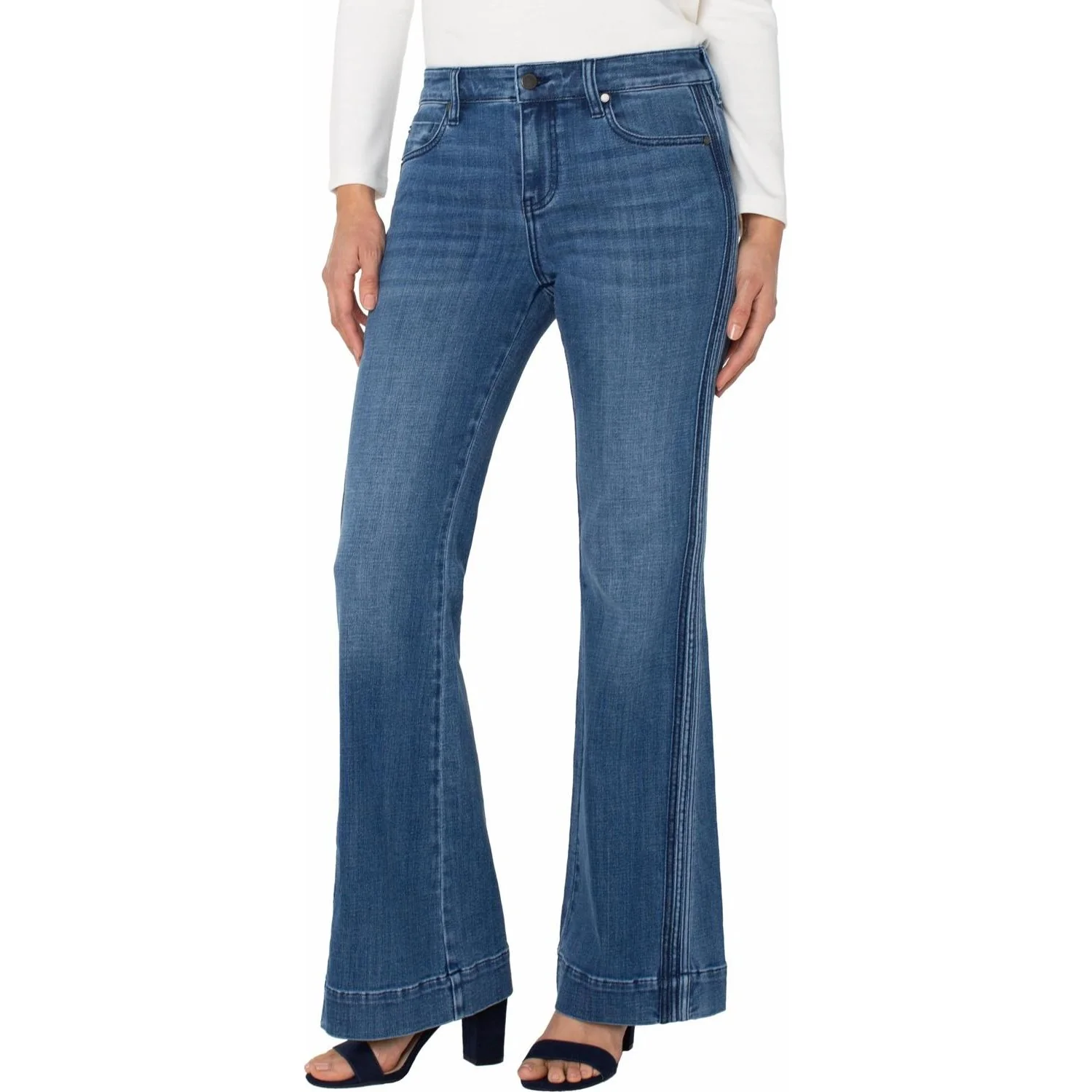 Liverpool Los Angeles - Womens Hannah Flare Jeans With Self Trim