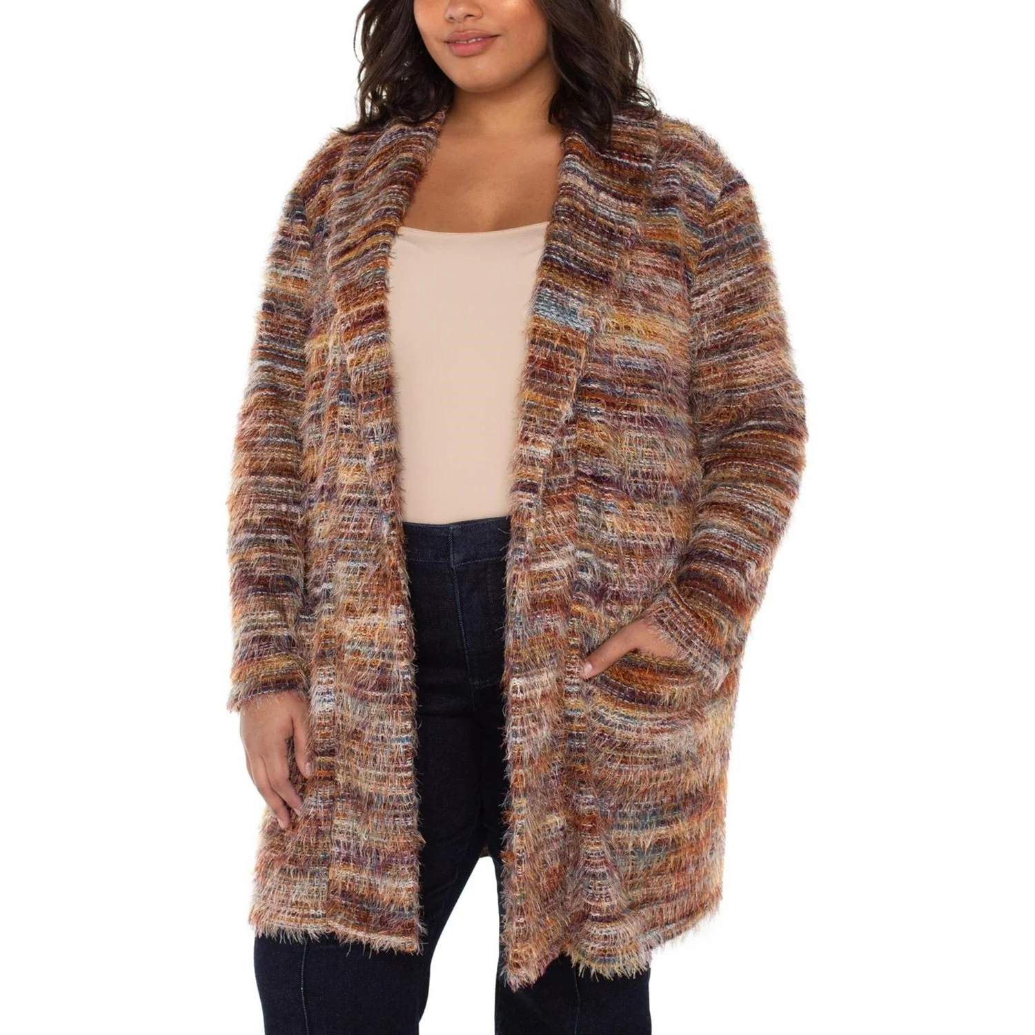 Liverpool Los Angeles - Womens Long Sleeve Open Front Cardigan - Image 2