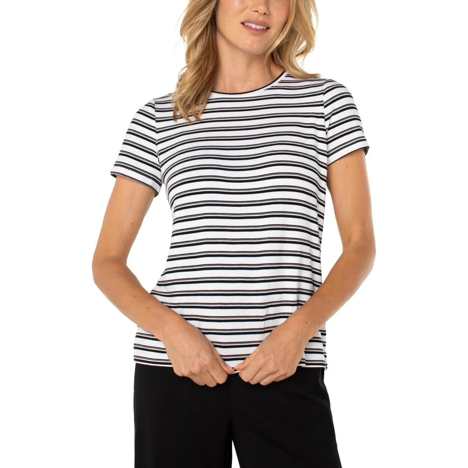 Liverpool Los Angeles - Womens Short Sleeve Crew Neck Classic Knit T-Shirt