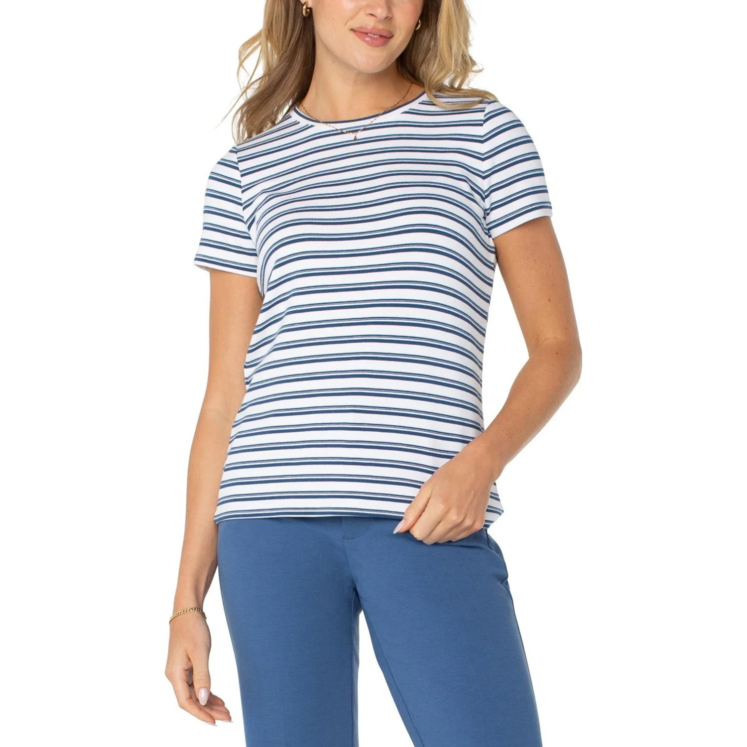 Liverpool Los Angeles - Womens Short Sleeve Crew Neck Classic Knit T-Shirt - Image 2