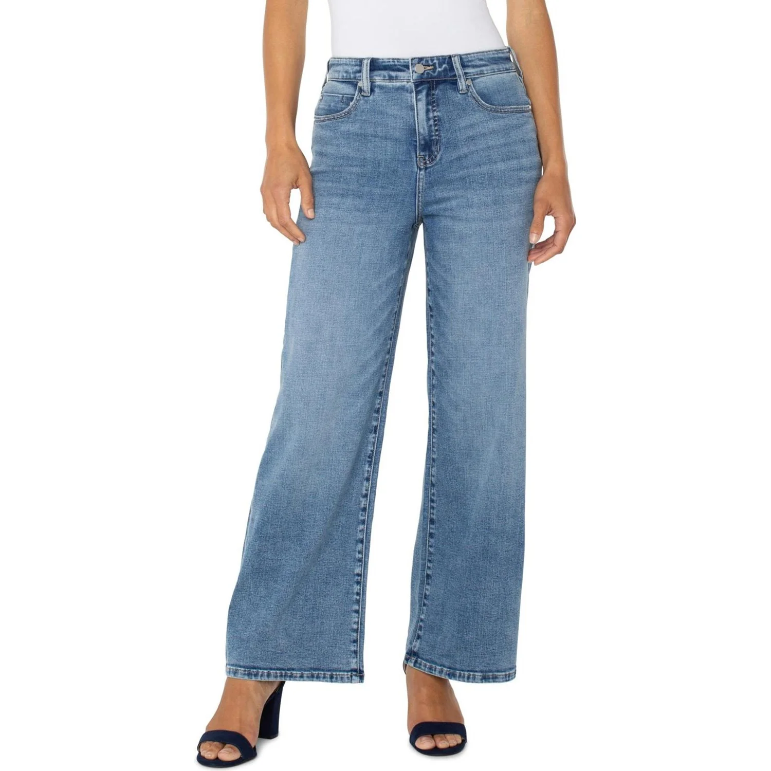 Liverpool Los Angeles - Womens Stride High Rise Wide Leg Jeans