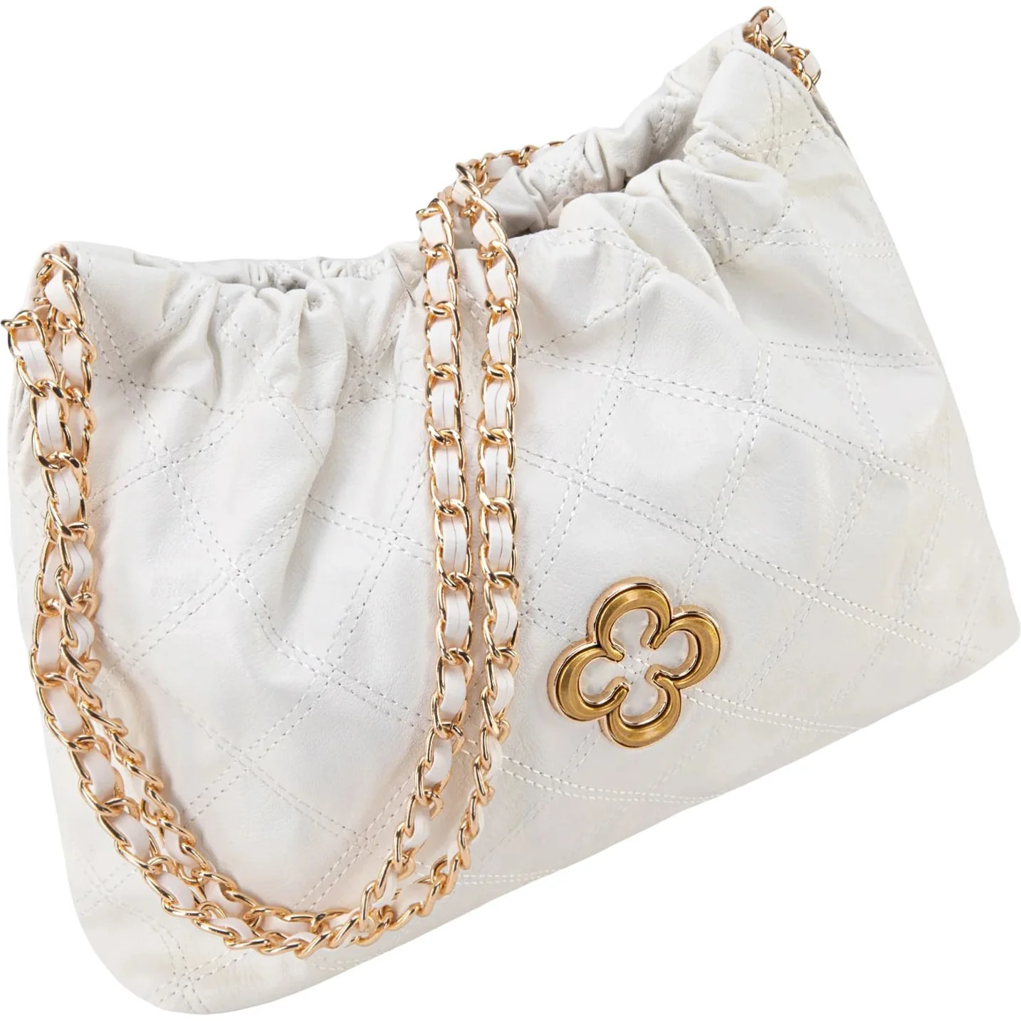 Milan Chiva - Womens Quilted Chain Strap Shoulder Bag - Image 3